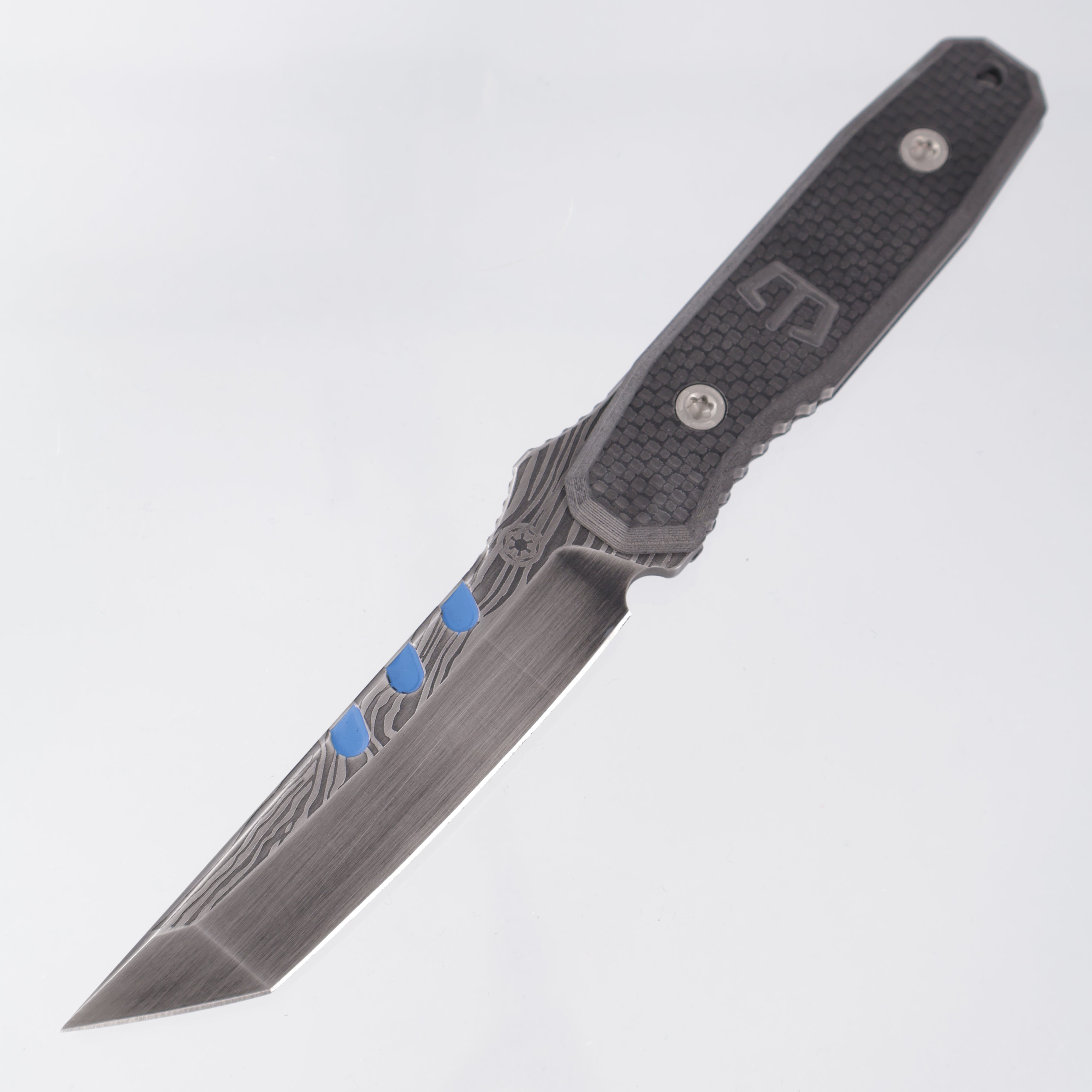 Blackside Customs Kimura - Carbon Fiber - Beskar Magnacut w/ Blue Accents