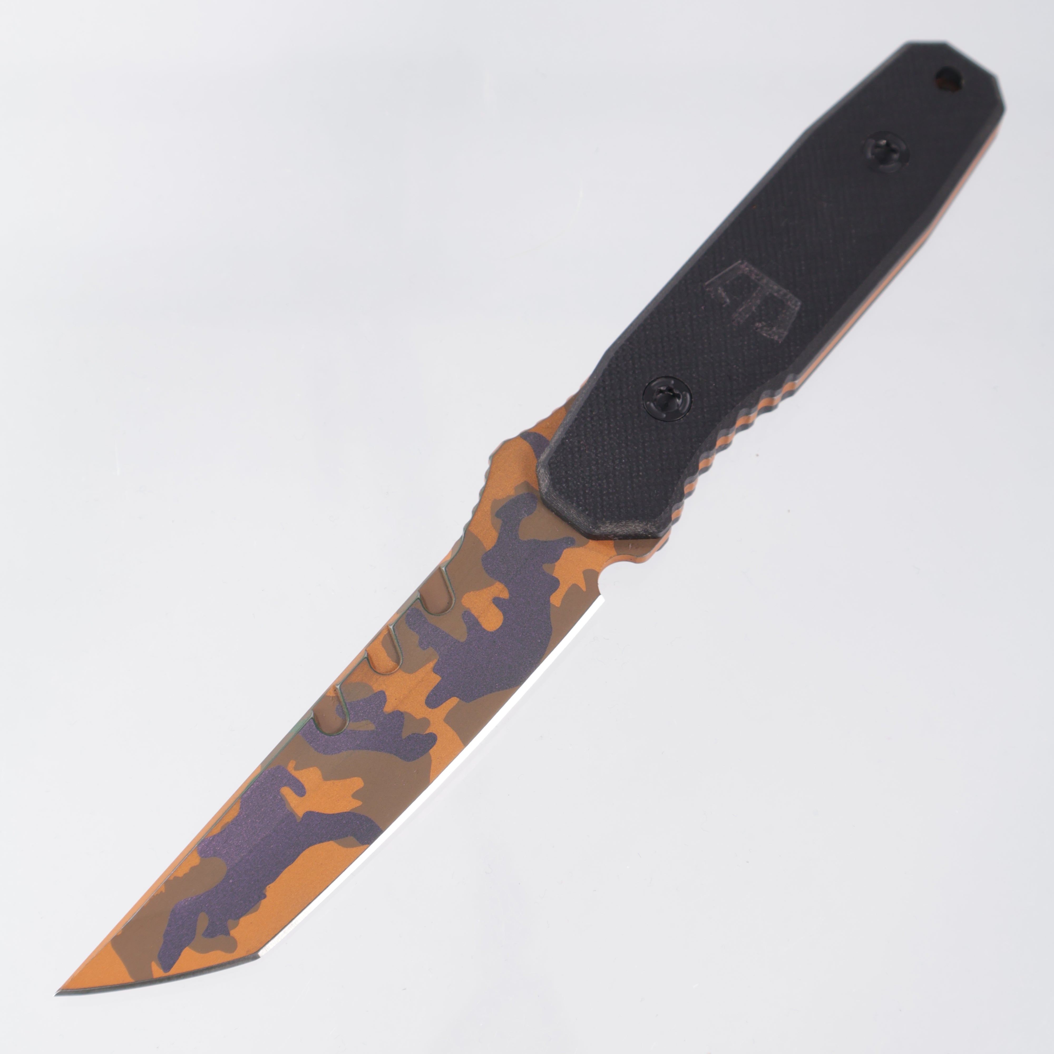 Blackside Customs Kimura - Black G10 - Orange/Purple Foil-Cam CPM-154 - One Off