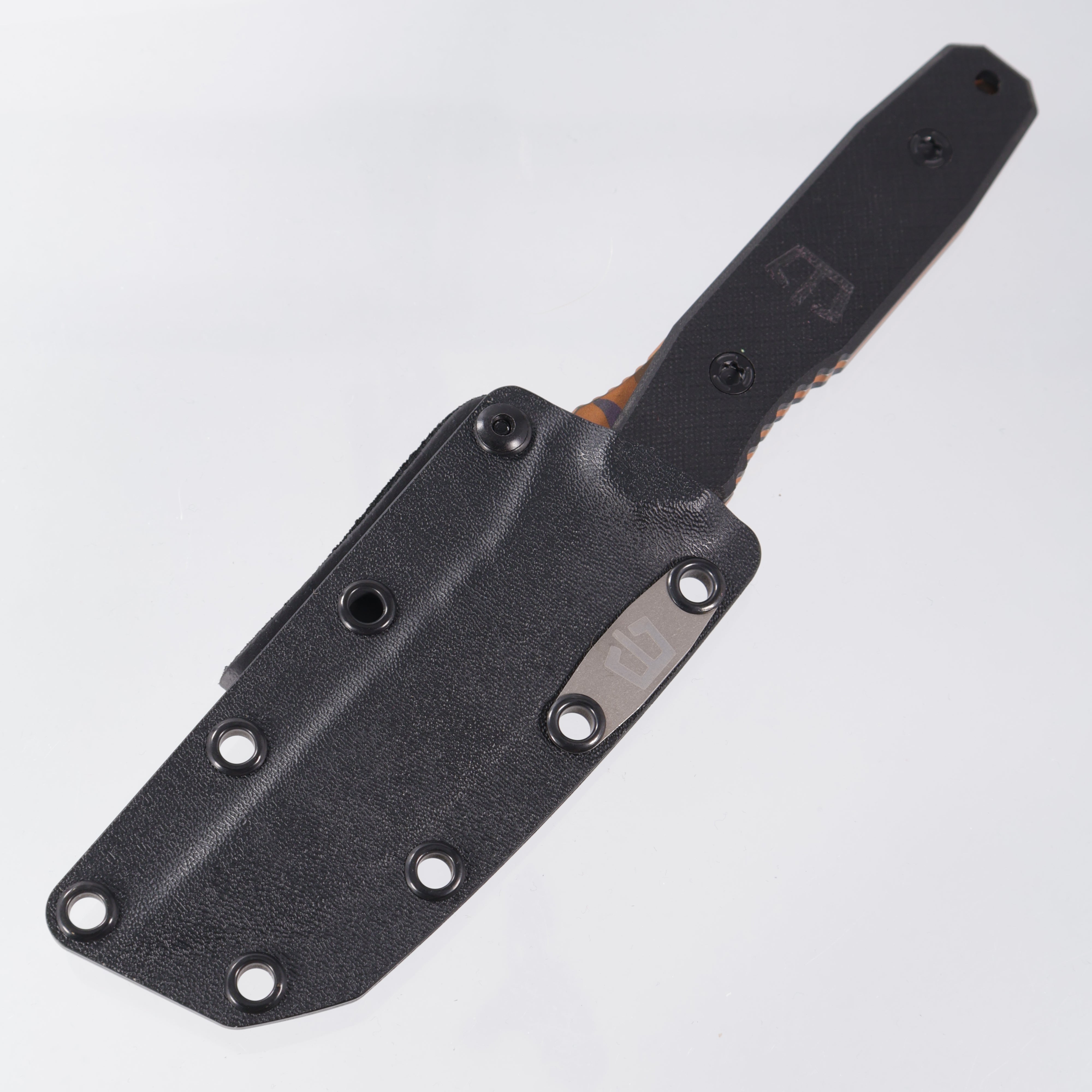 Blackside Customs Kimura - Black G10 - Orange/Purple Foil-Cam CPM-154 - One Off