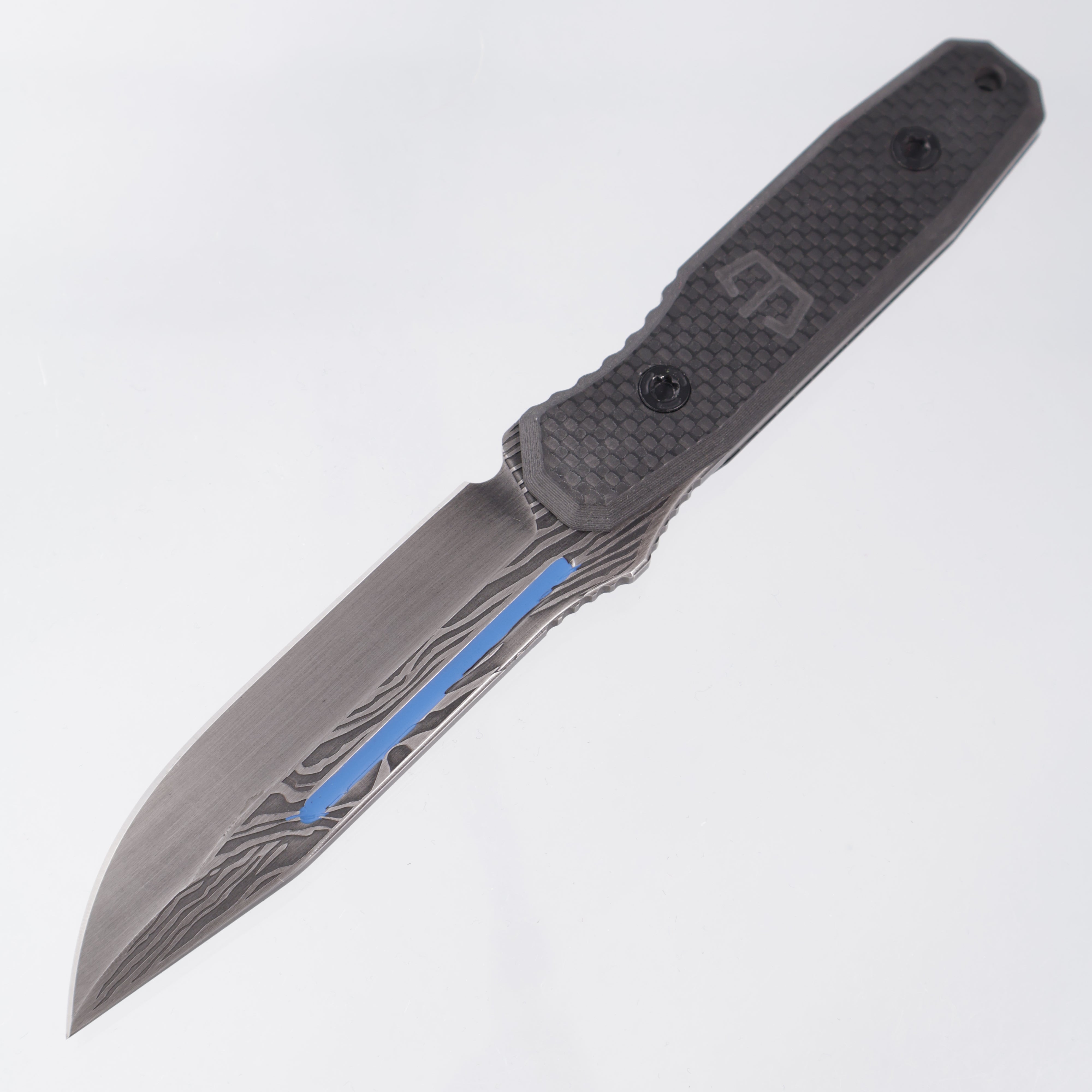 Blackside Customs Plan B - Carbon Fiber - Beskar Magnacut w/ Blue Accents