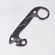 Blackside Customs T-Bot Bottle Opener - Strider Digi-Cam Titanium w/ Carbon Fiber Inlay