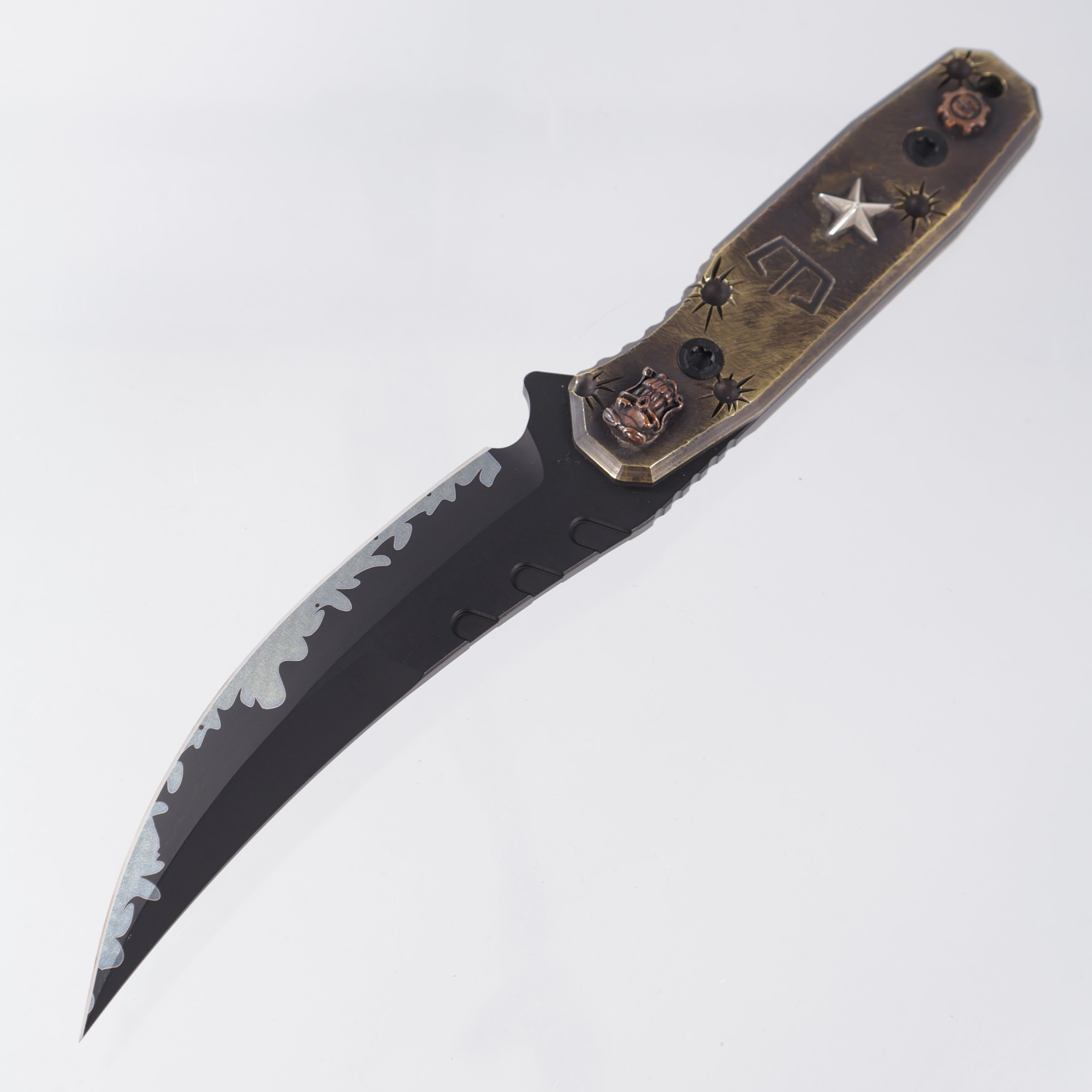 Blackside Customs x Starlingear Cat 5 - Brass Scales Customized by Ryk Maverick - Sumi Finish Magnacut - 1 of A Kind