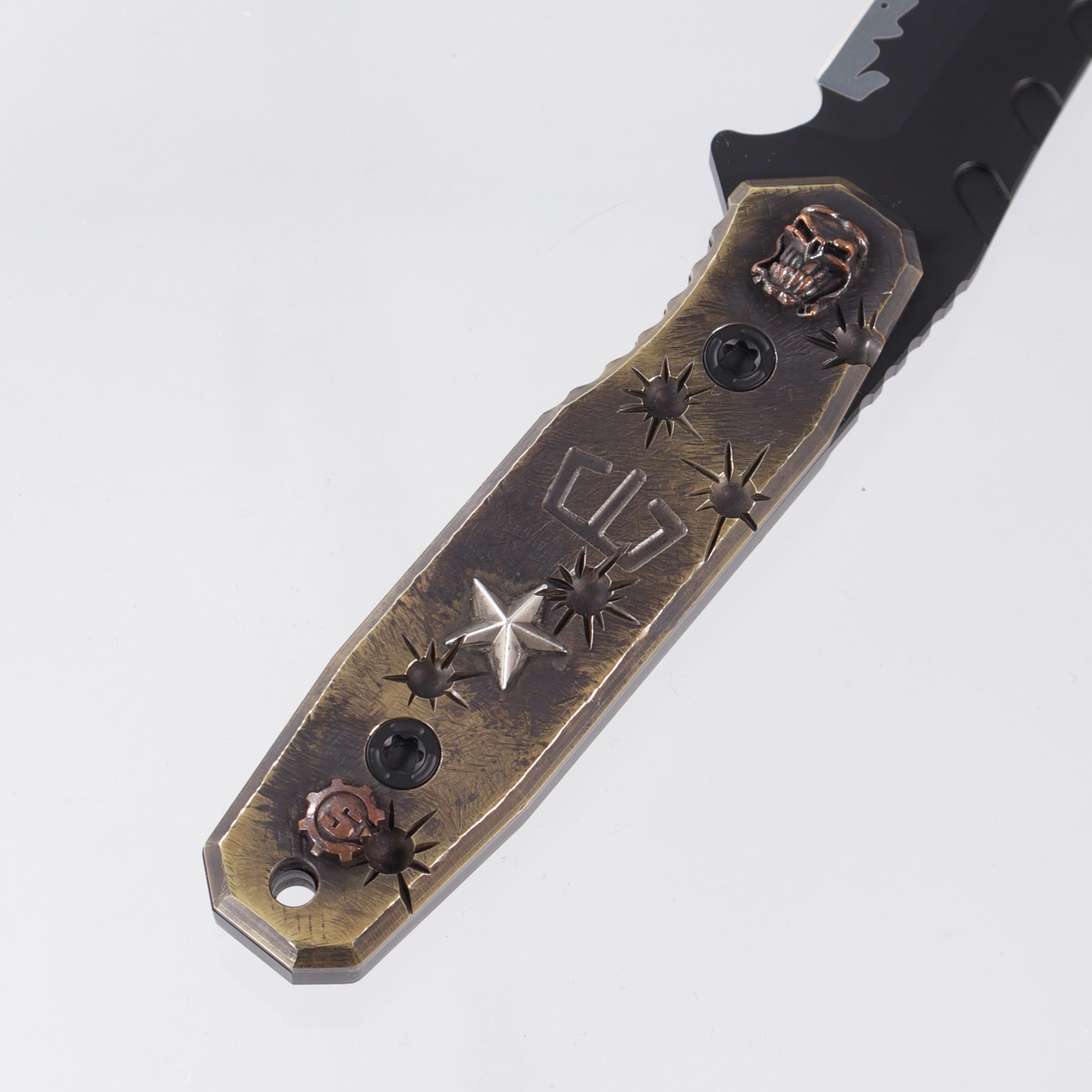Blackside Customs x Starlingear Cat 5 - Brass Scales Customized by Ryk Maverick - Sumi Finish Magnacut - 1 of A Kind