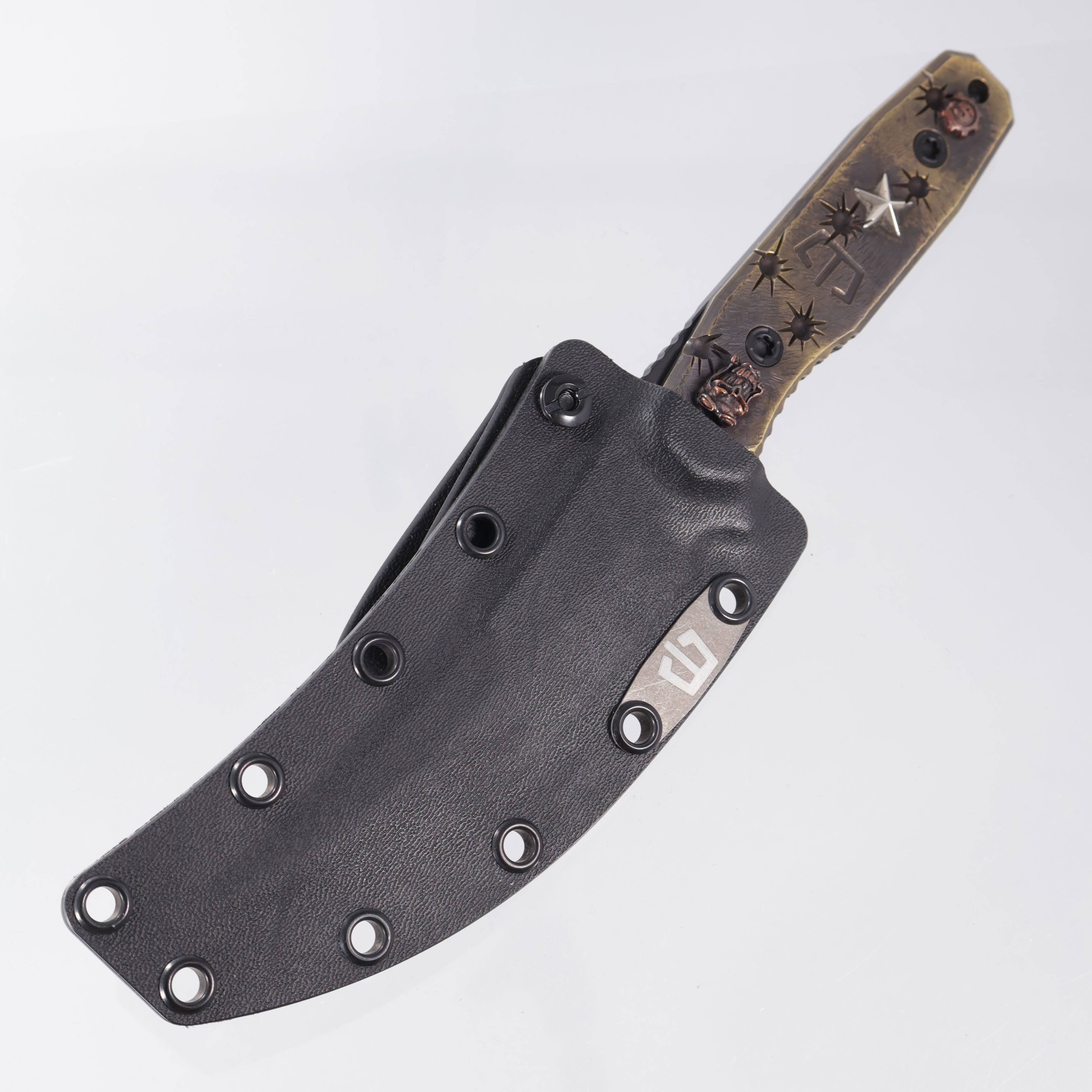 Blackside Customs x Starlingear Cat 5 - Brass Scales Customized by Ryk Maverick - Sumi Finish Magnacut - 1 of A Kind
