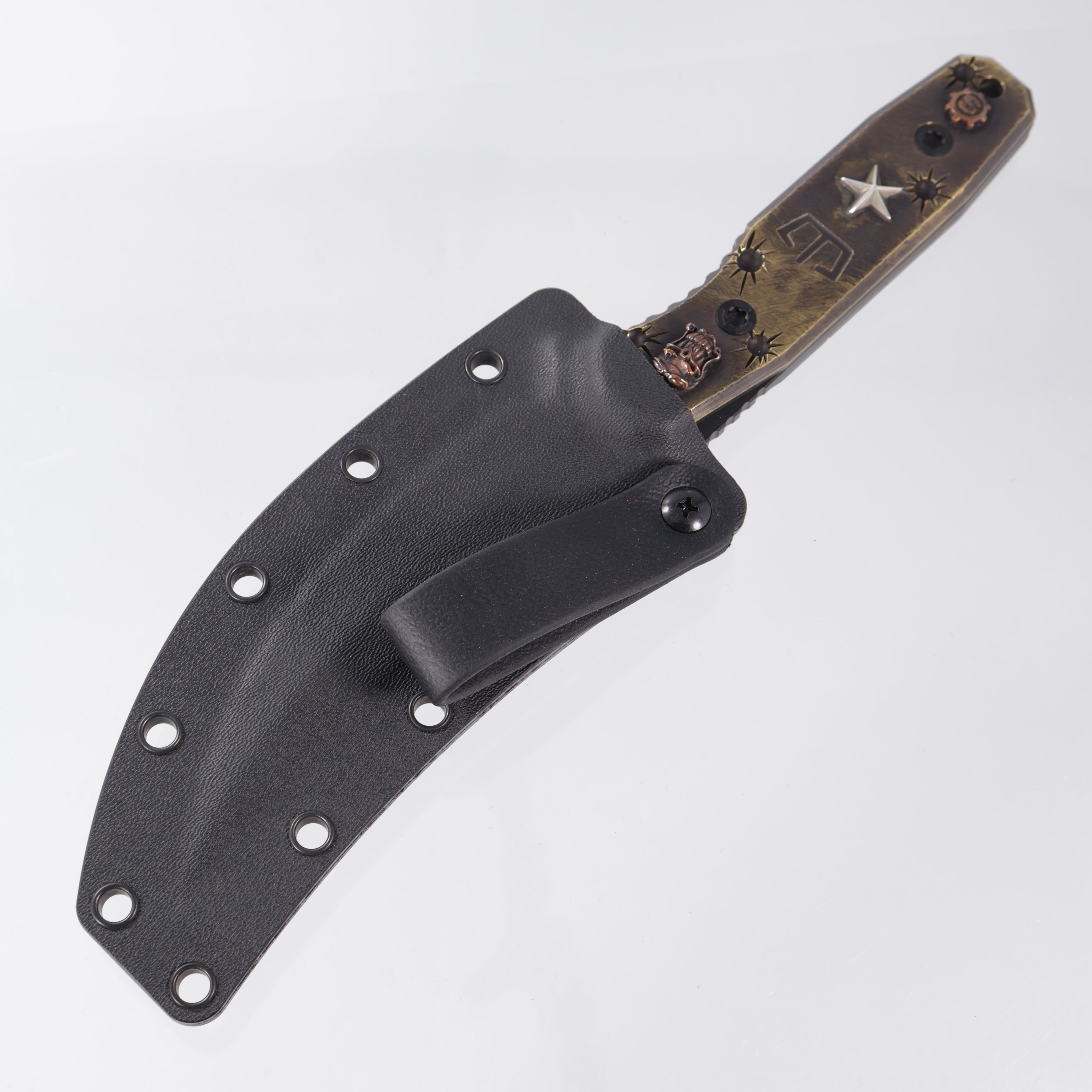 Blackside Customs x Starlingear Cat 5 - Brass Scales Customized by Ryk Maverick - Sumi Finish Magnacut - 1 of A Kind