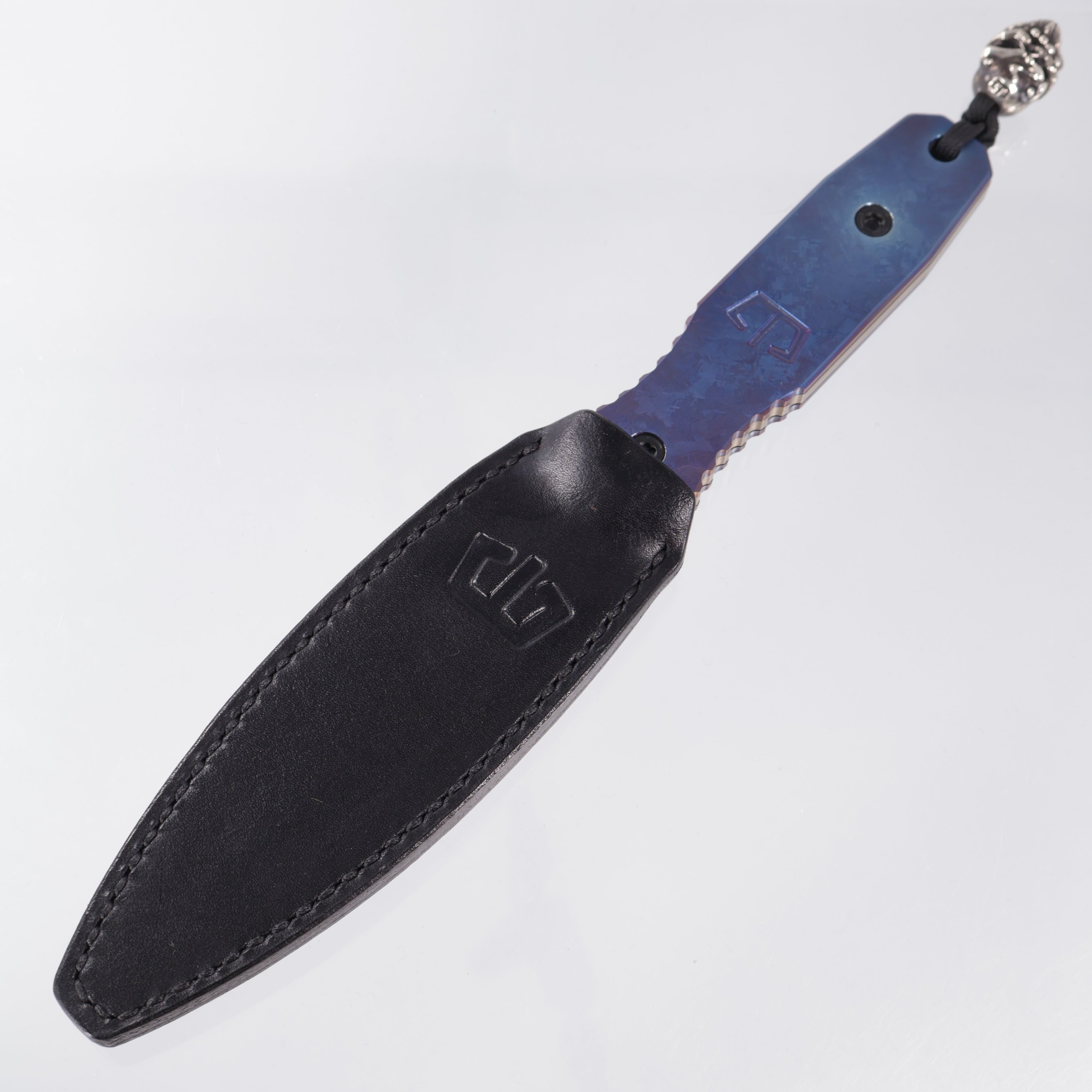 Blackside Customs Phase 7 SDM - Flamed Crystalized Titanium w/ Starlingear Bead - Hand Ground by Mike Irie - 1 of A Kind