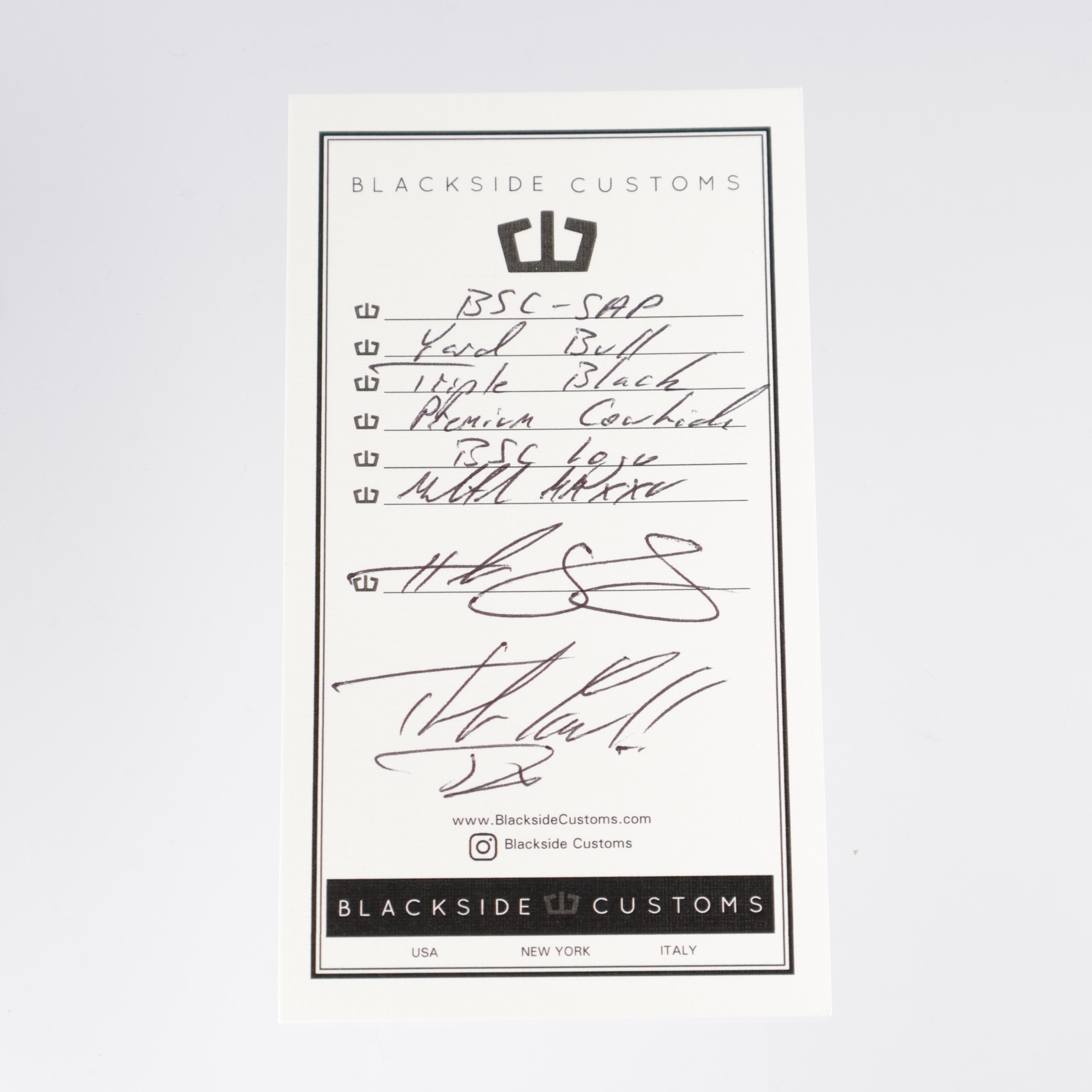 Blackside Customs - SAP - Triple Black Leather - Premium Cowhide