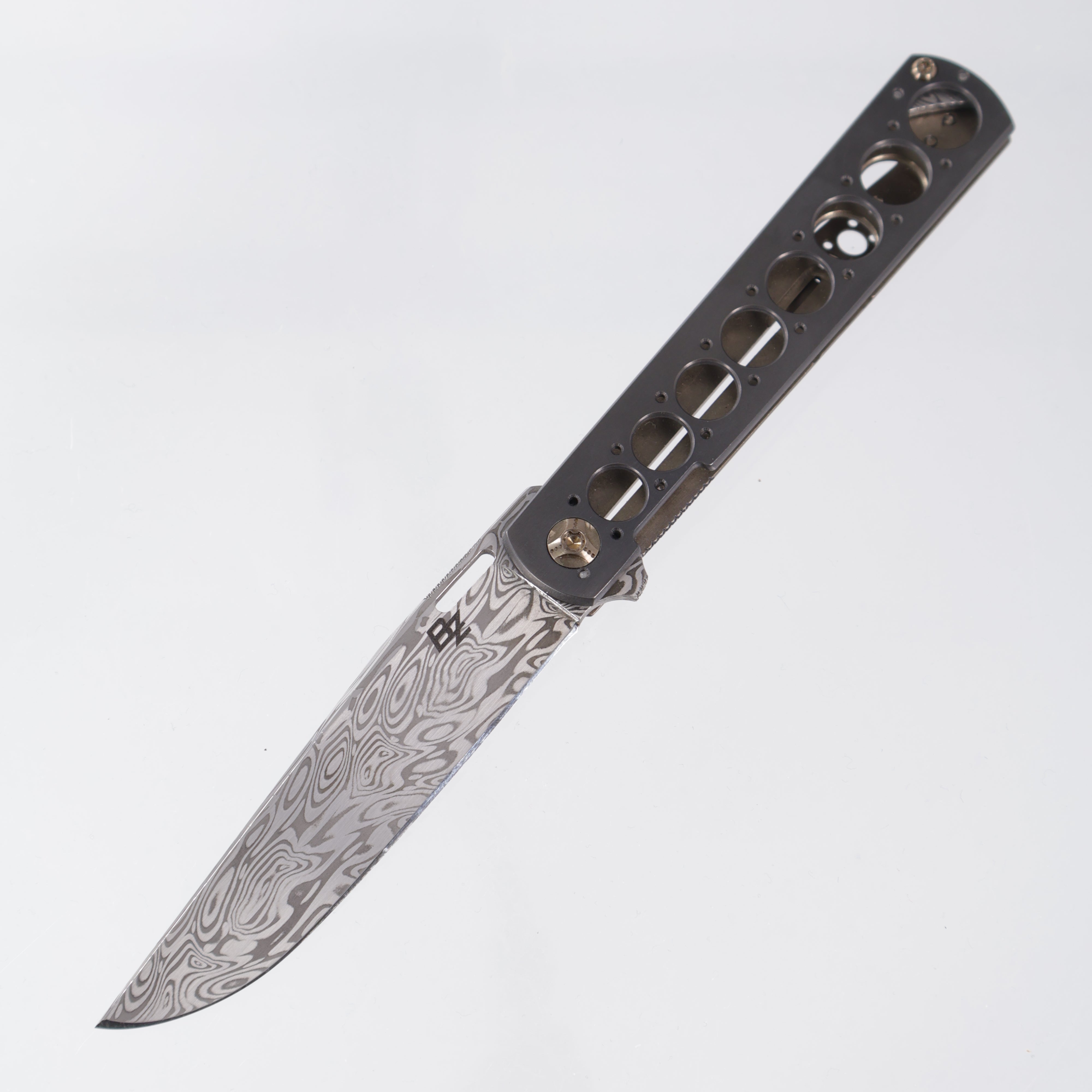 Brad Zinker Urban Trapper 3.5 Flipper - Zirconium & Bronze Titanium w/ Bronze Ti Hardware - Loki Damasteel