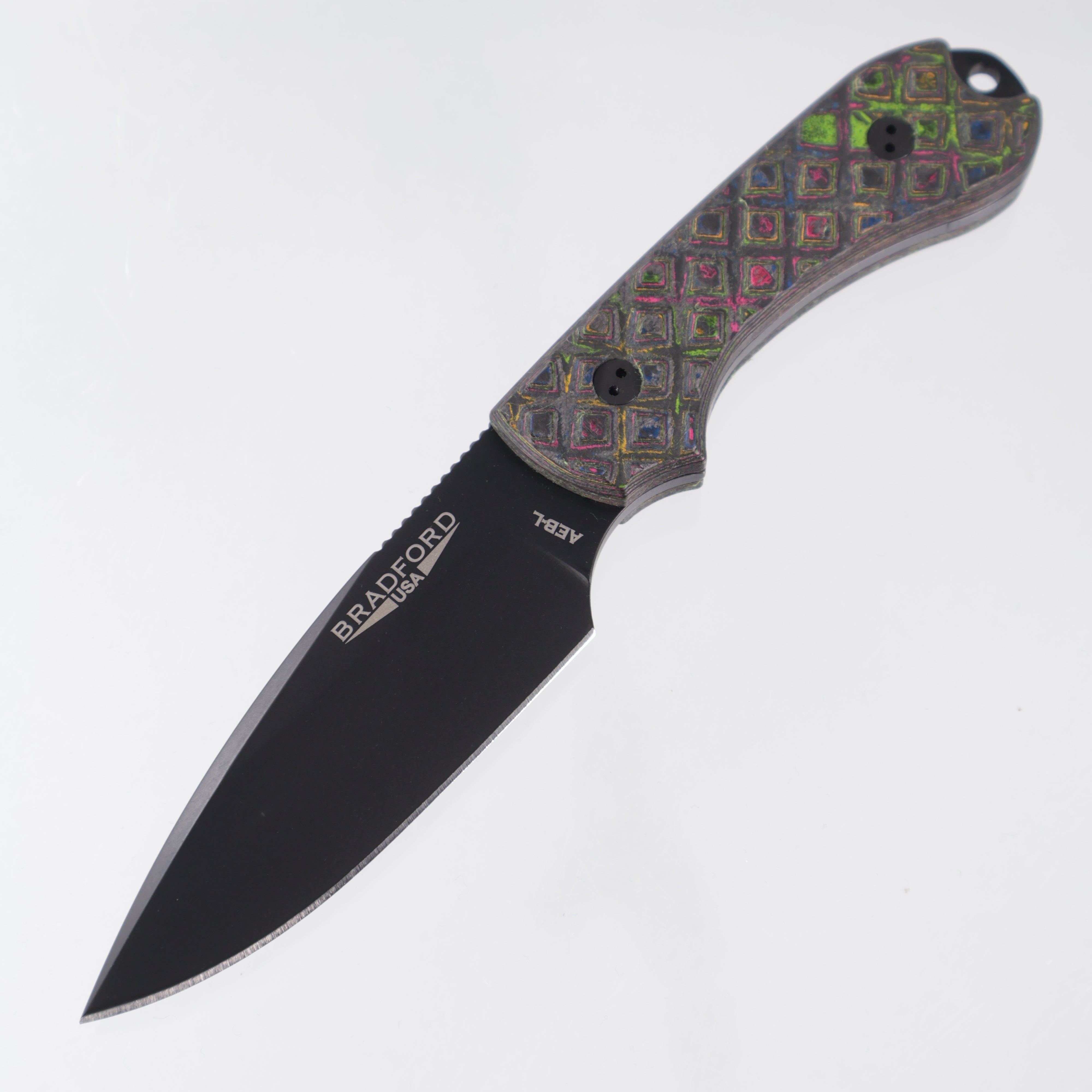 Bradford Guardian 3 False Edge Grind - Textured 80s Camo Carbon Scales - DLC AEB-L - BROP Exclusive