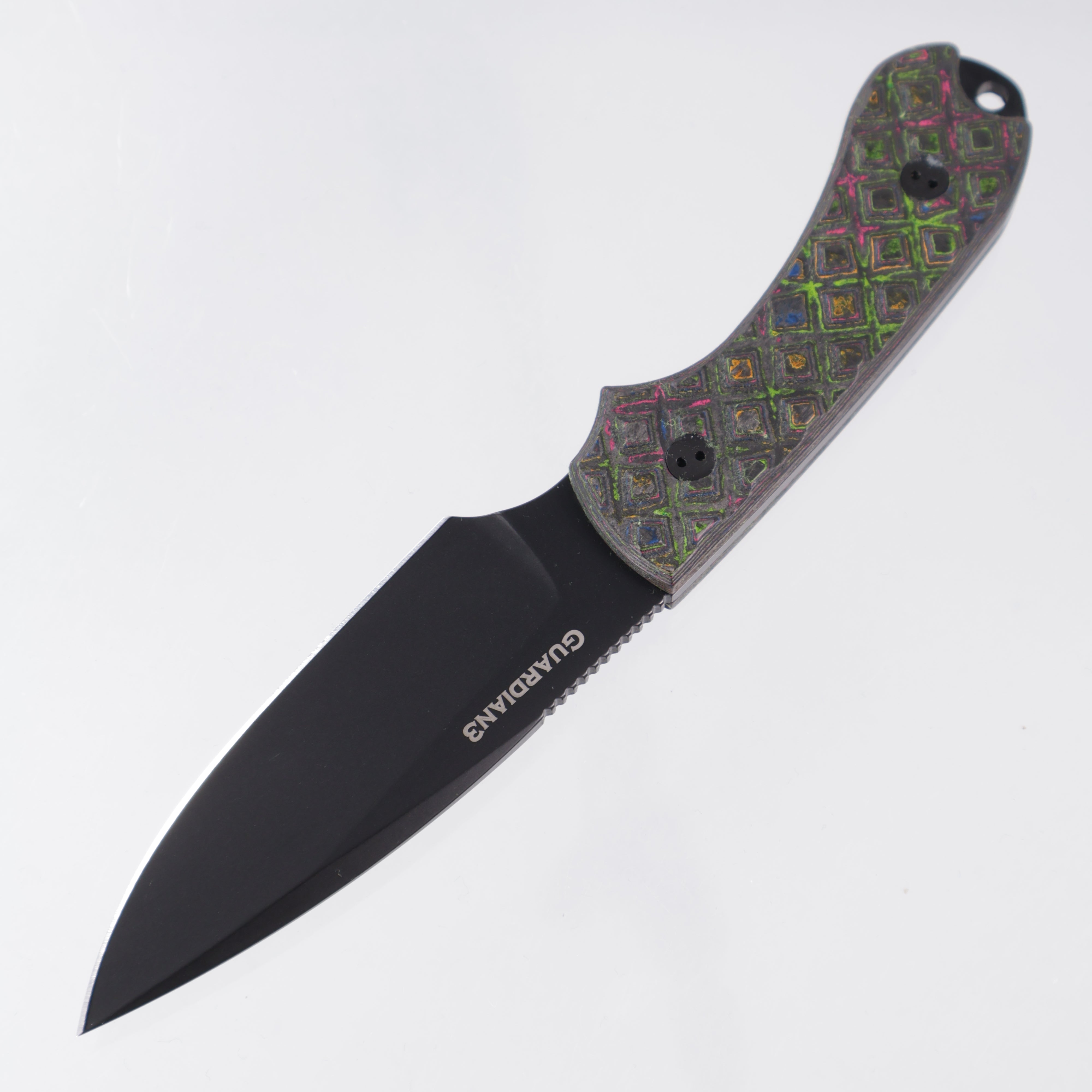Bradford Guardian 3 False Edge Grind - Textured 80s Camo Carbon Scales - DLC AEB-L - BROP Exclusive