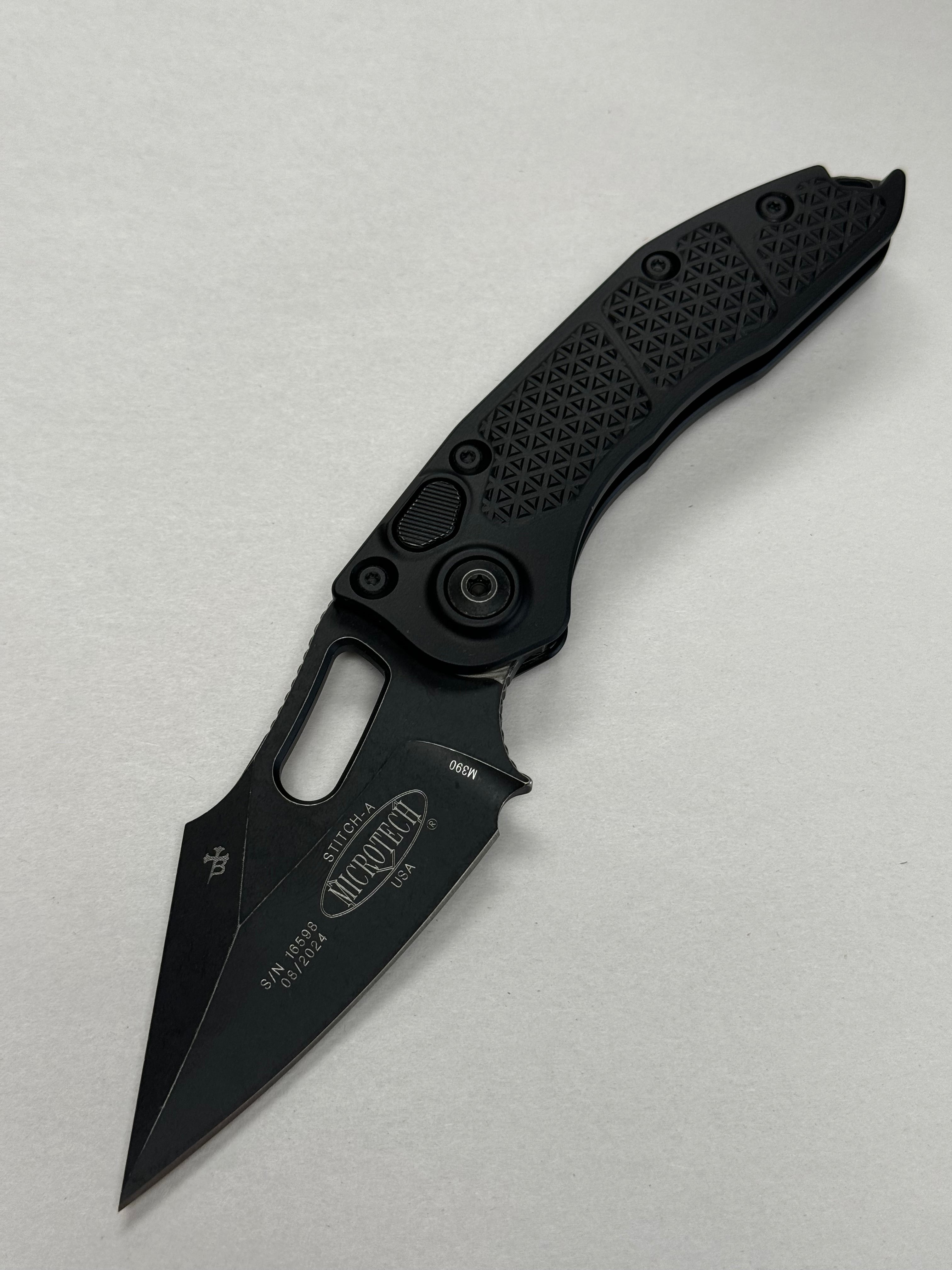 Microtech Borka Stitch Single Edge Black Standard Apocalyptic 169-1 AP