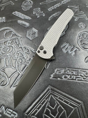 Pro-Tech Malibu Battleworn Gray Aluminum “Dragon Scale” Handle & DLC MagnaCut Reverse Tanto 5436-BW Grey