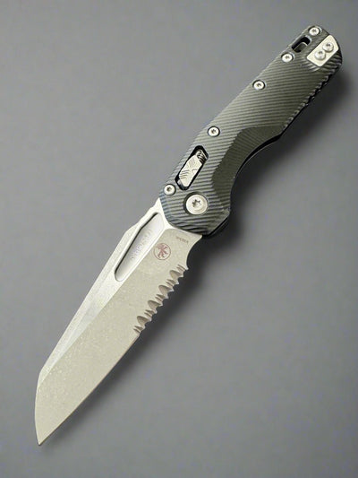 Microtech Knives MSI RAM LOK Black Fluted Aluminum & Partial Serrated Apocalyptic M390MK 210-11 APFL