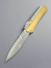 Microtech Glykon Tan Apocalyptic Full Serrated Standard Bayonet 184-10 APTA