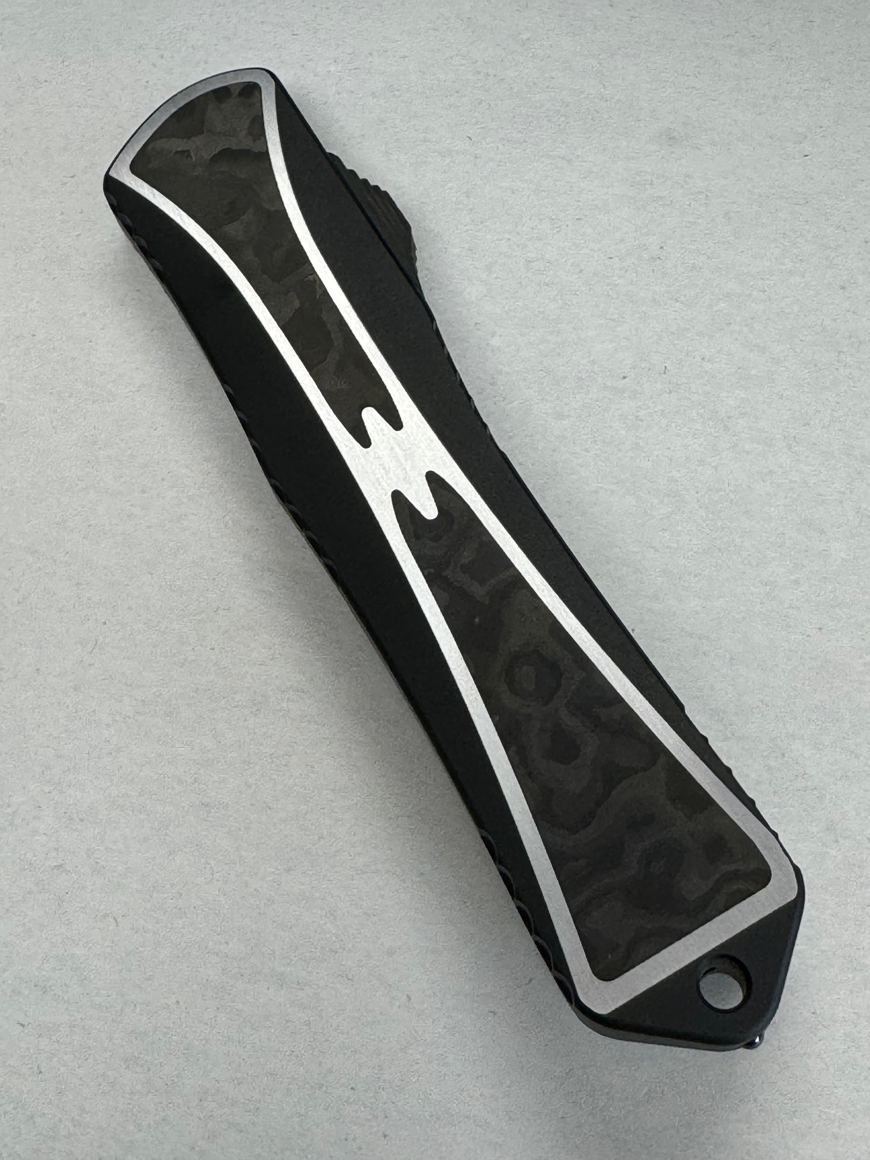 Pre Owned Heretic Knives Manticore X - Hand Ground Tanto W/ Fat Carbon Inlay Blade