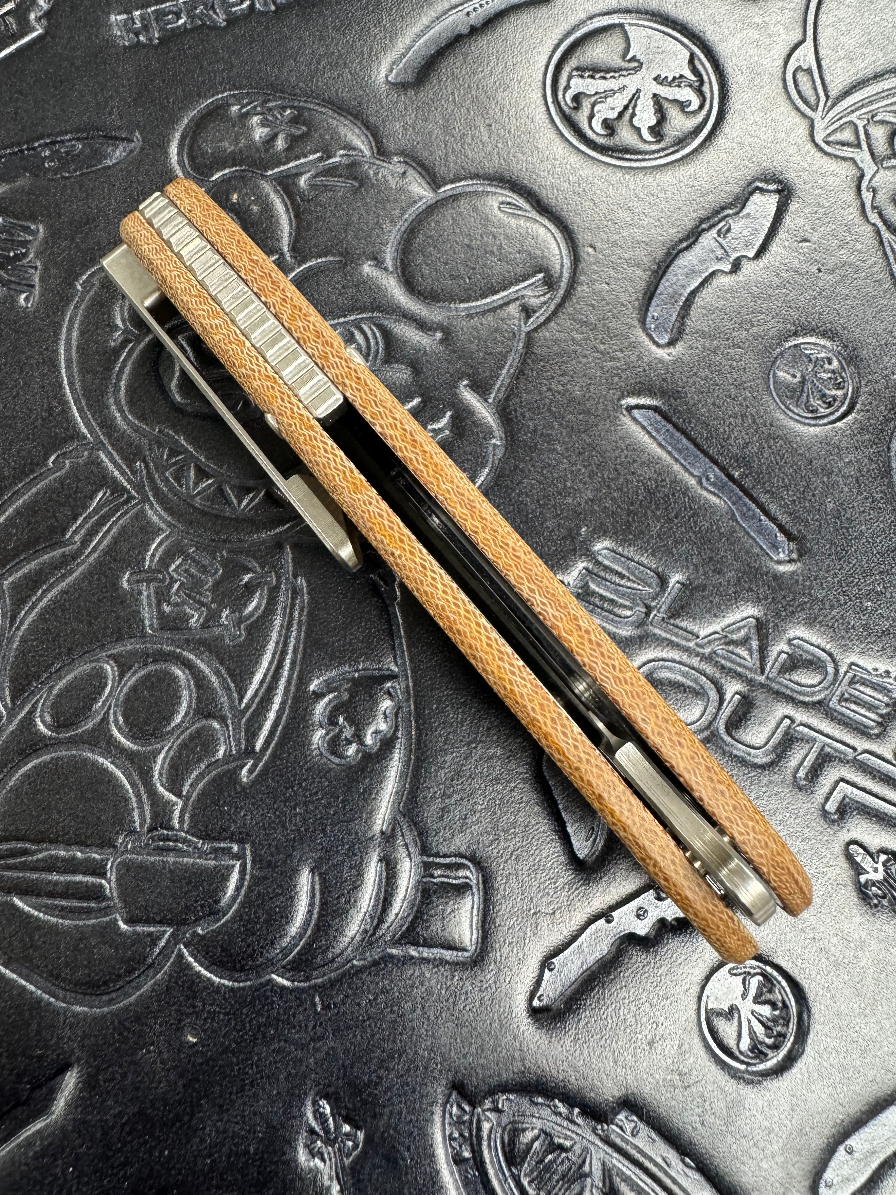 ABW American Blade Works Model 1 V7 Brown Micarta Magnacut