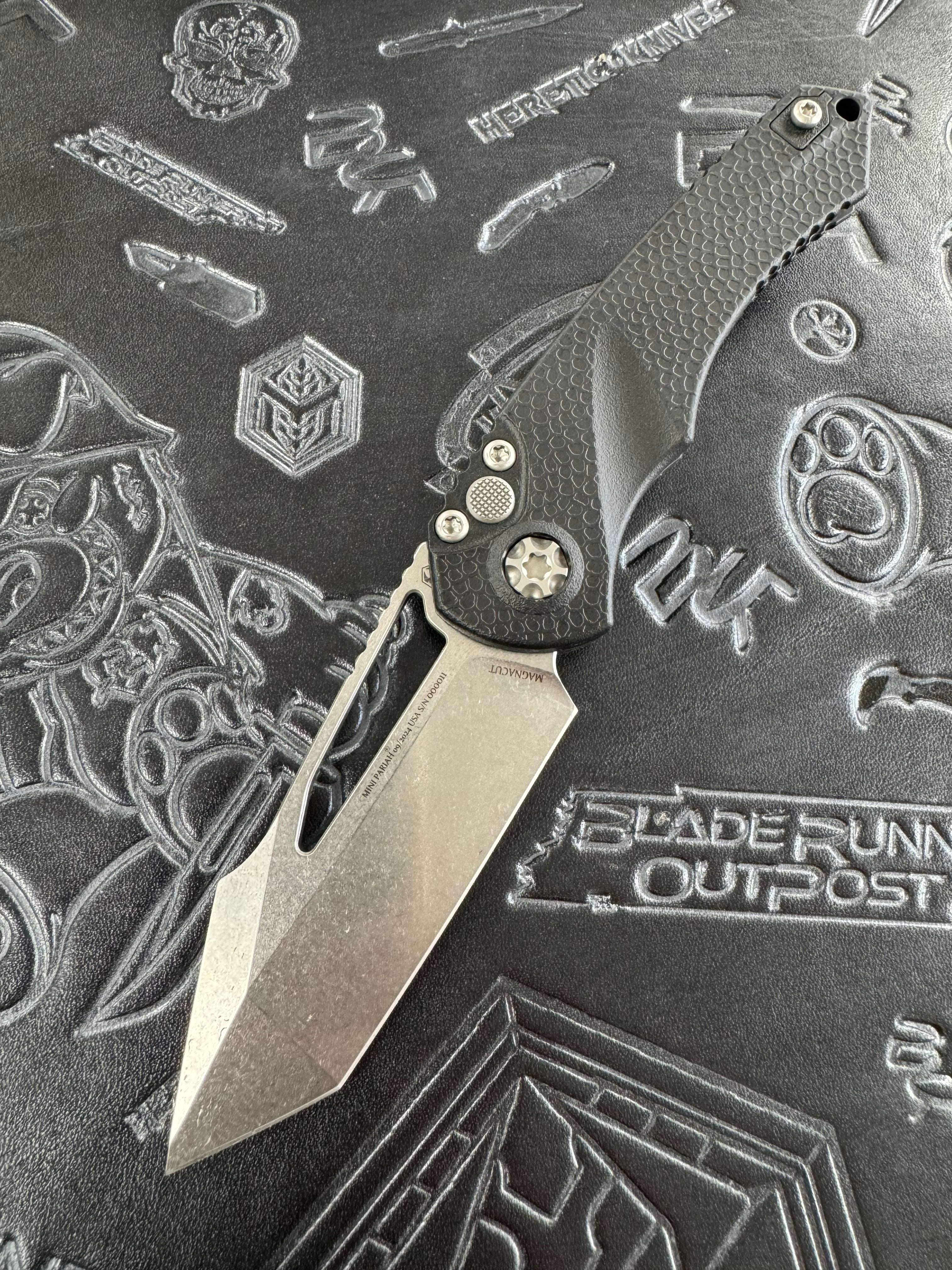 Heretic Knives Mini Pariah Manual Tanto Edge Stonewash standard H053-2A