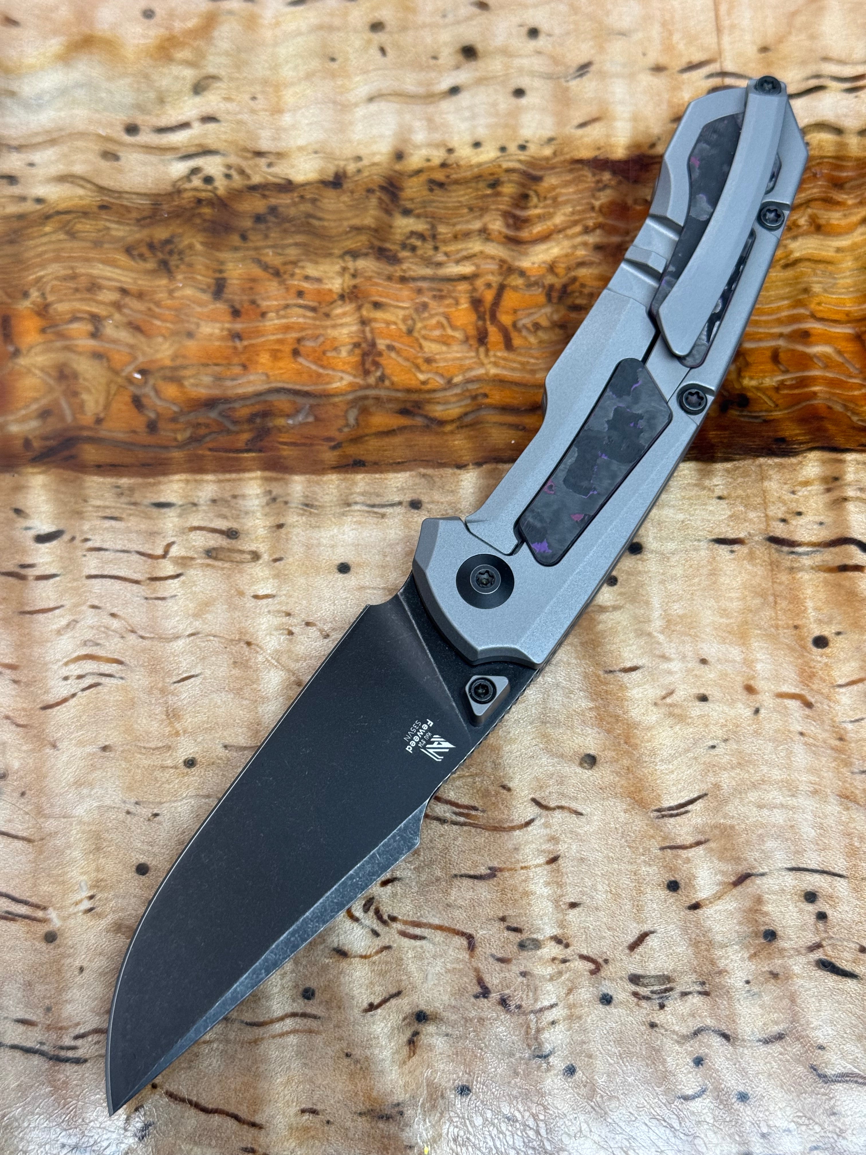 Kizer Feweed S35VN TITANIUM+ FAT CARBON（PURPLE HAZE）| KI3694A1