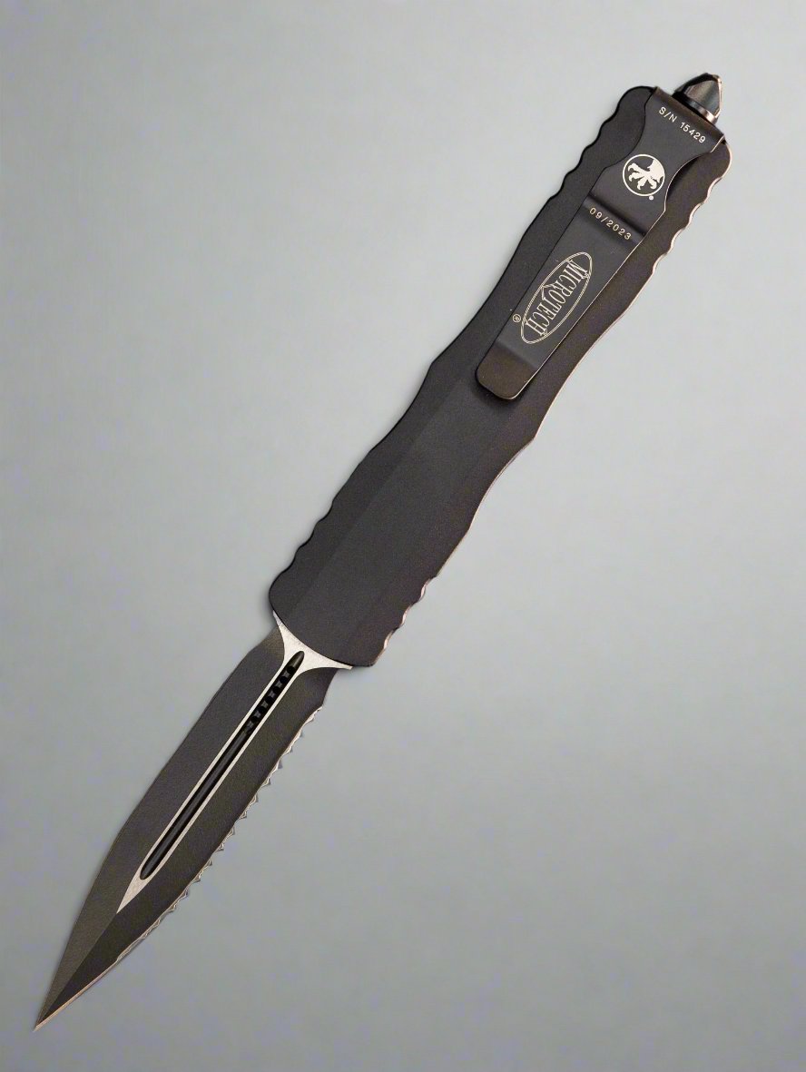 Microtech Dirac D/E Full Serrated Black Tactical 225-3T
