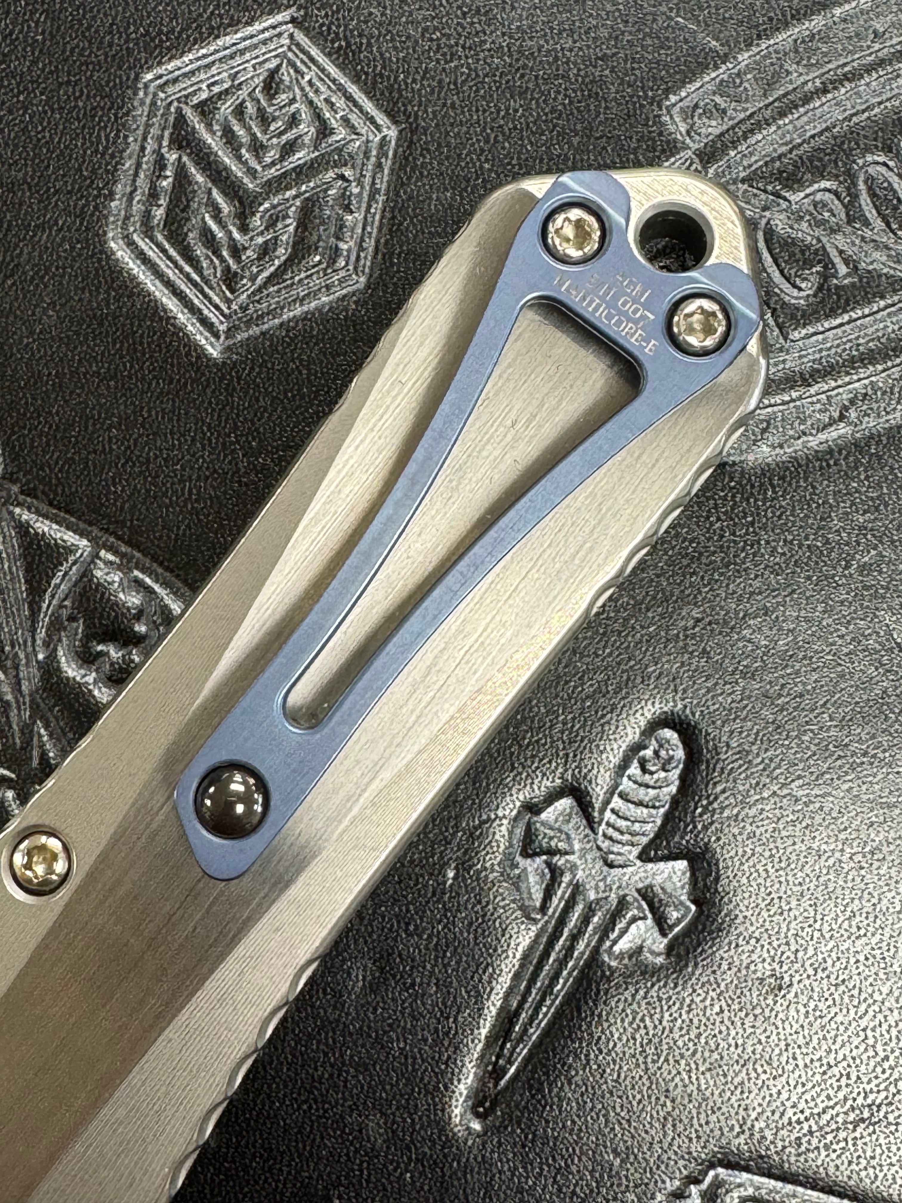 Pre Owned HERETIC KNIVES CUSTOM MANTICORE E STAINLESS STEEL KNIFE 3.7" MIRROR POLISH BOWIE