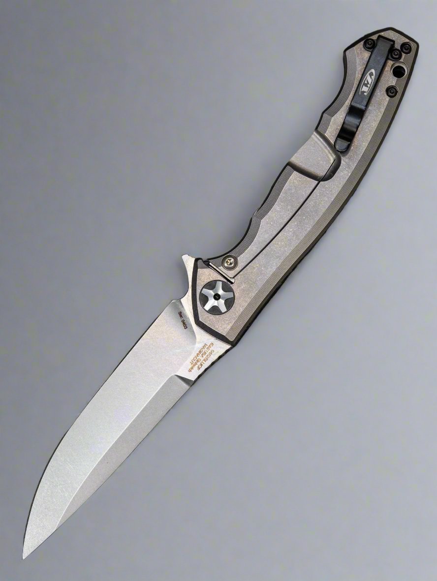 Zero Tolerance Sinkevich ZT0452BLUCF Flipper Knife Blue CF (4.1" Stonewash) ZT Magnacut