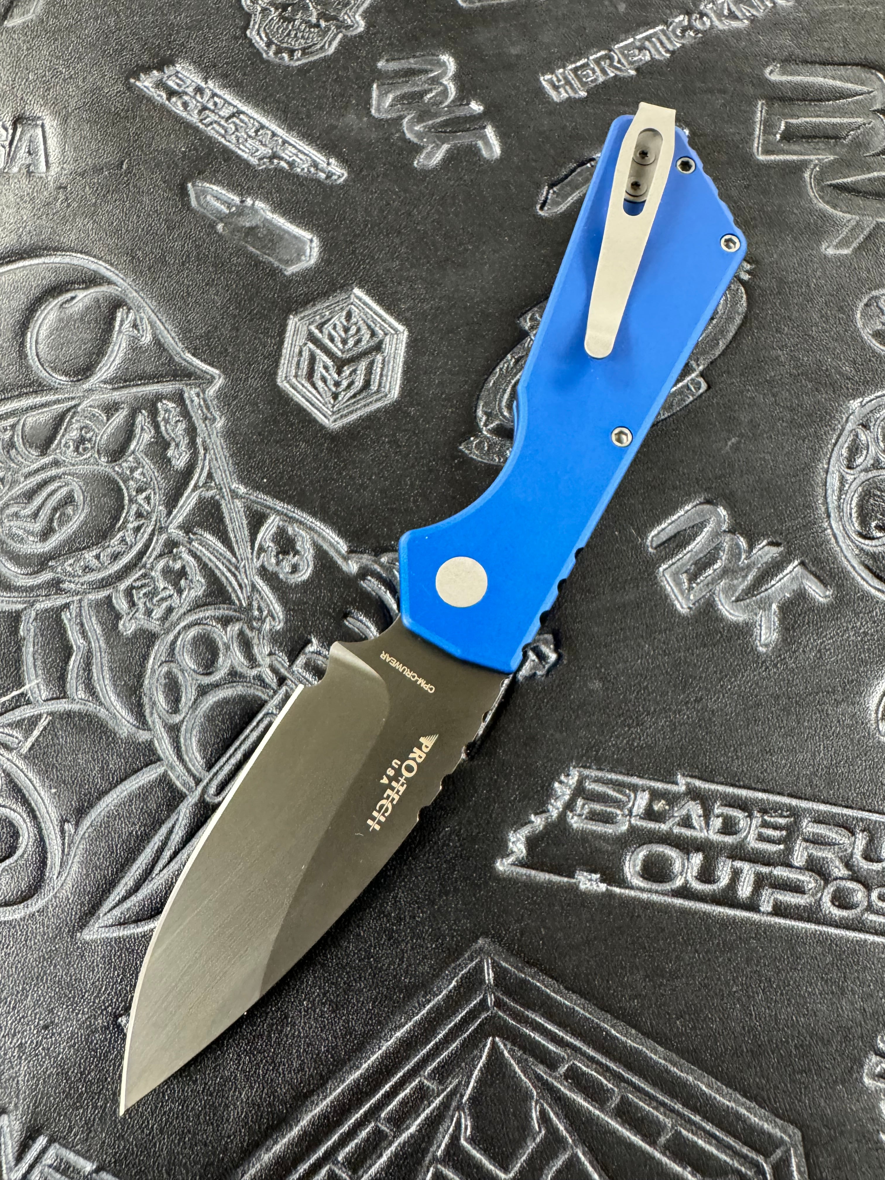 Pro-Tech PT Plus Blue Aluminum Handle w/ Smoky Gray Cru-Wear 2024 Cancon PT.2