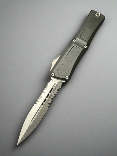 Microtech Combat Troodon Gen III OTF Knife Black (4" SW Serr) 1142-11