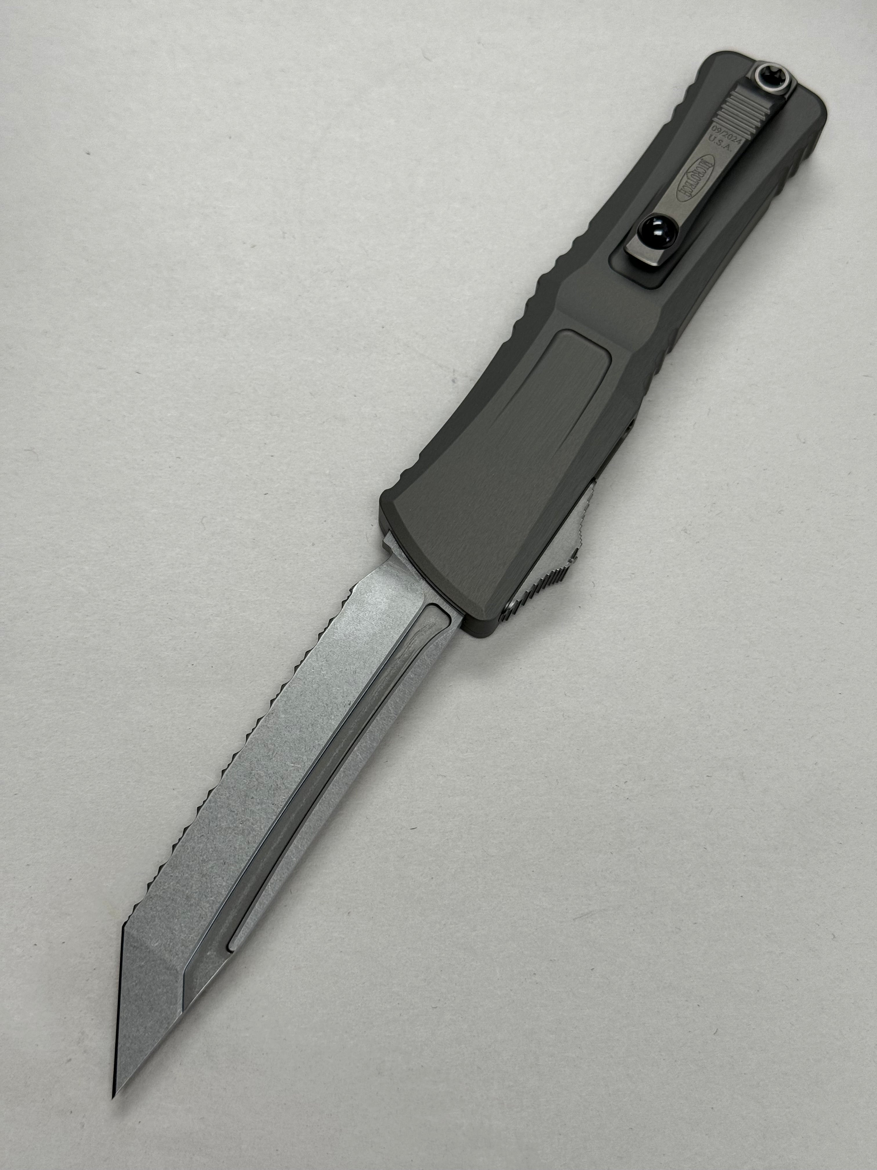 Microtech Knives Combat Troodon Gen III Stonewash F/S Tanto w/ Natural Clear Handle 1144-12 NC