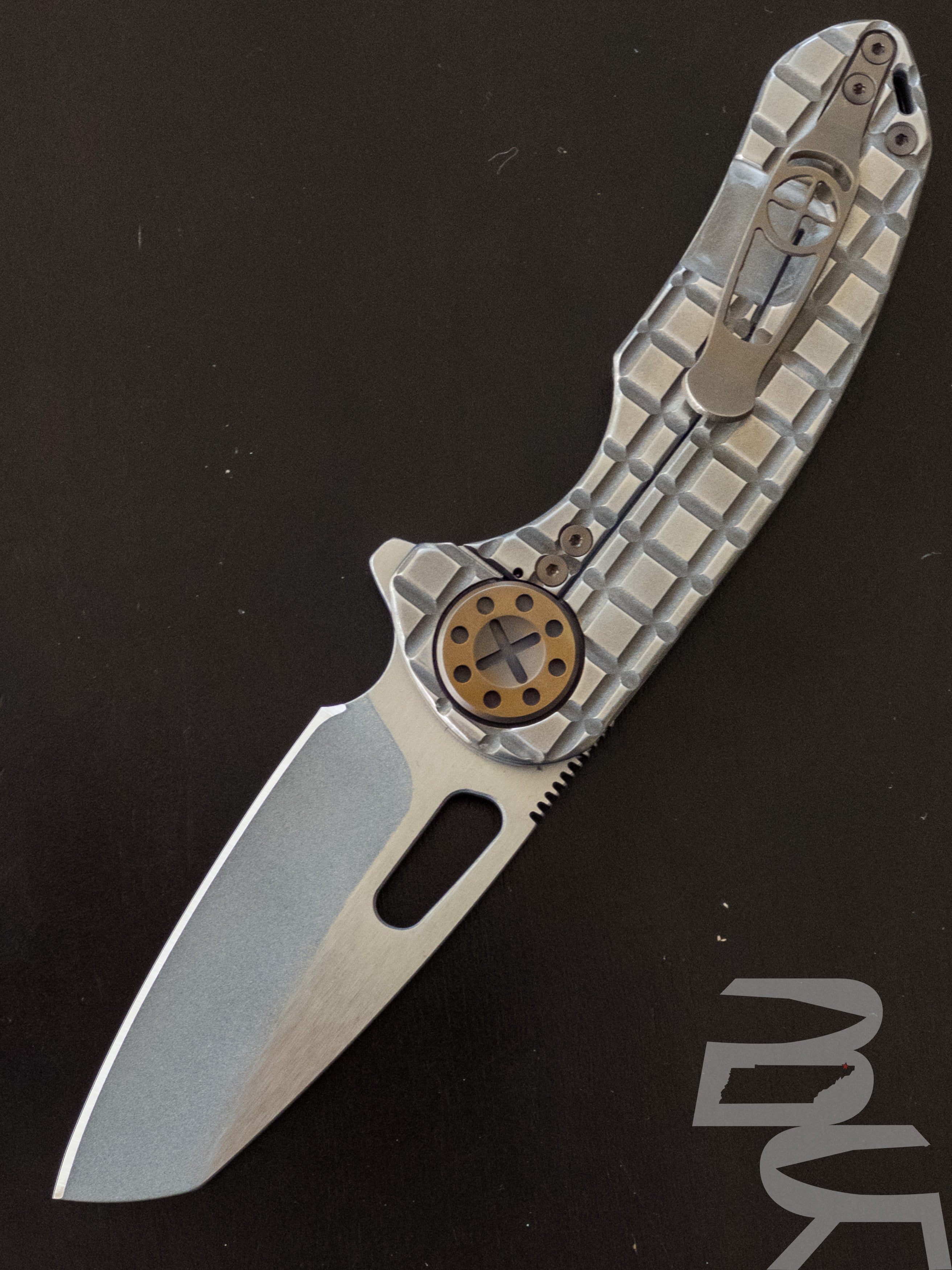 Curtiss Knives F3 Medium Wharny Flipper S45vn Titanium Frag Milled