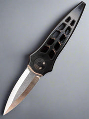 Paragon Warlock Enchanter Knife Skeletonized Black Aluminum (3.8" Satin)