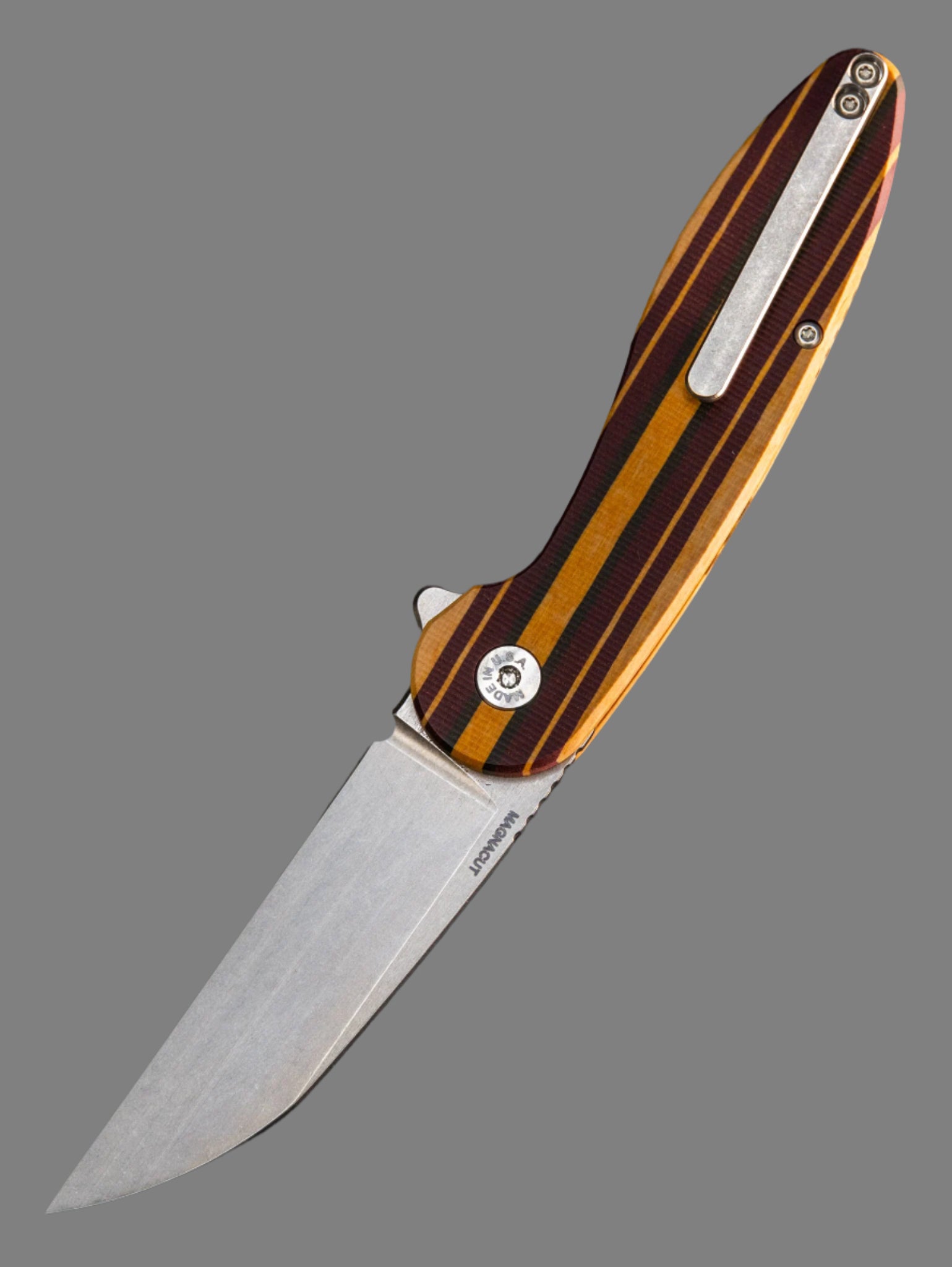 American Blade Works MODEL 1 V6 Richlite Paper MICARTA Wharncliffe