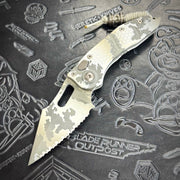 Microtech Stitch Auto - Arctic Camo - Full Serrated 169-3 ACS