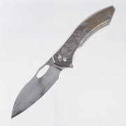 CH Knives Cupra - Laser Engraved Titanium - 7 Layer Elmax Core Damascus - SL