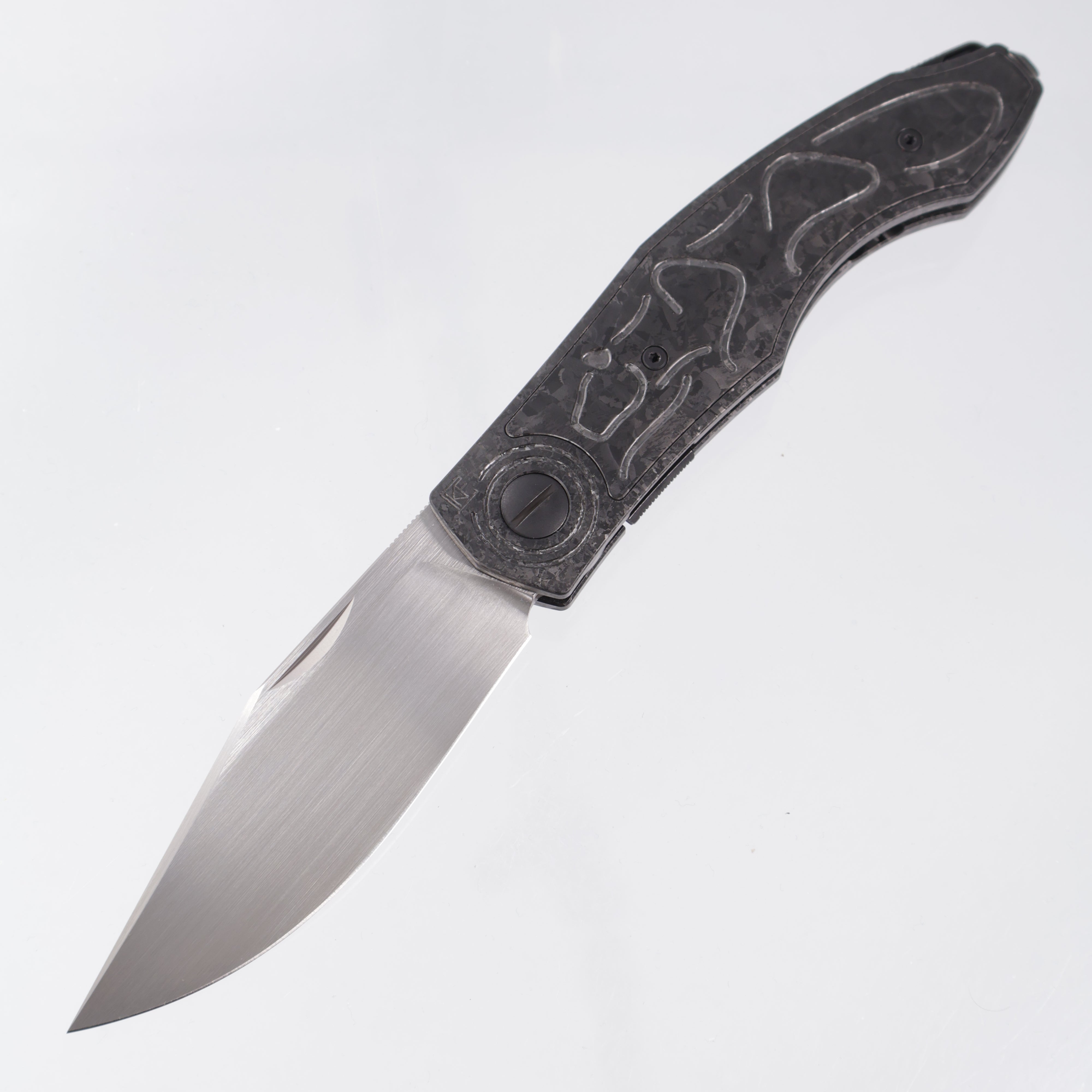 Custom Knife Factory Puma - DLC Crystal Titanium - Hand Rubbed Satin M398