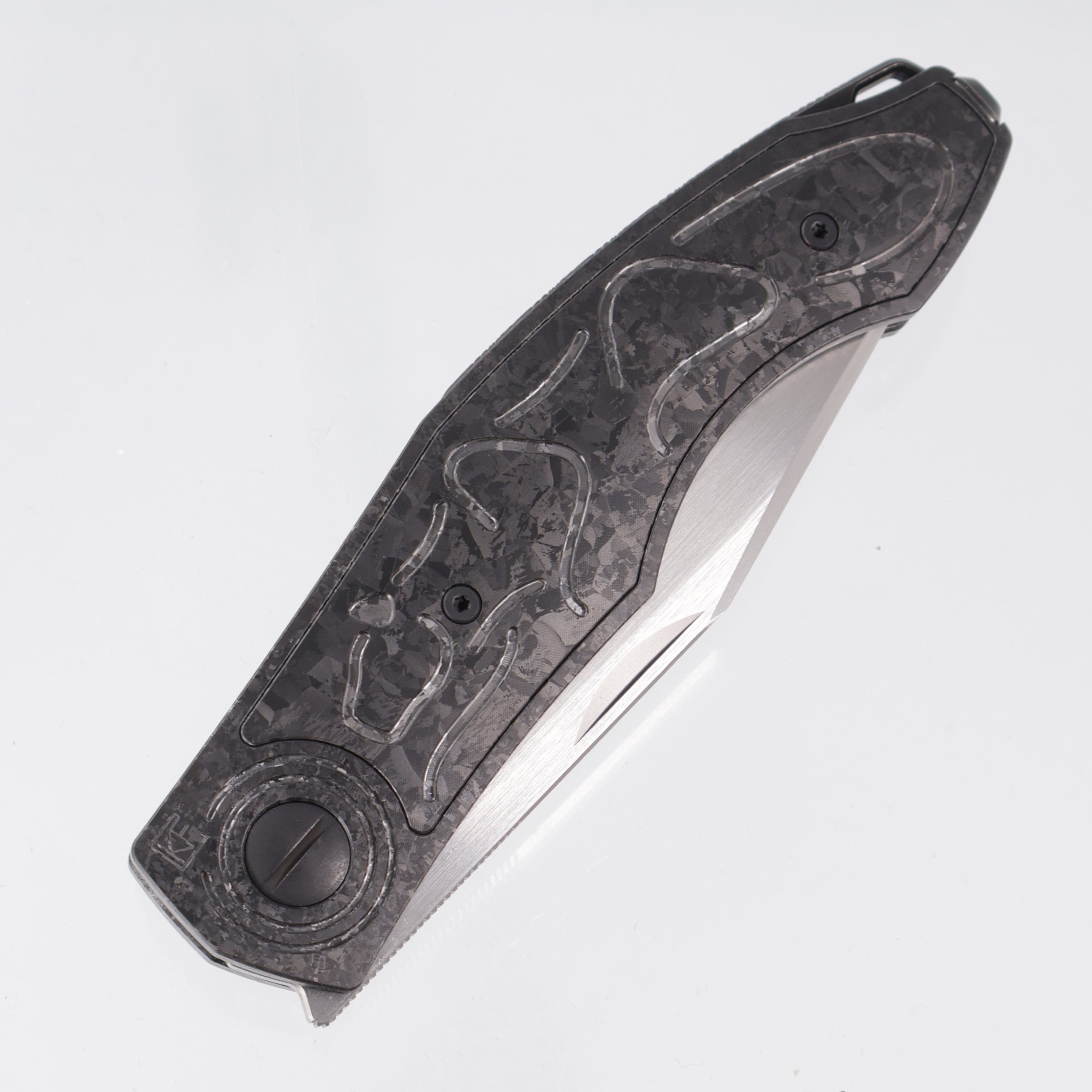 Custom Knife Factory Puma - DLC Crystal Titanium - Hand Rubbed Satin M398