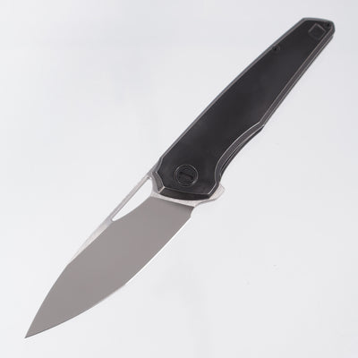Custom Knife Factory Tasca - Blackwash Titanium - CKF Wash w/ Satin Flats M398