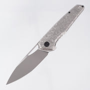 Custom Knife Factory Tasca - Crystalized Titanium - CKF Wash w/ Satin Flats M398