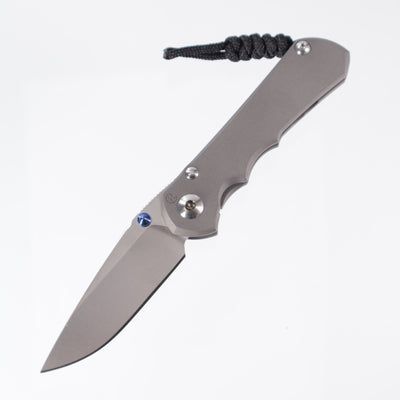 Chris Reeve Small Inkosi - Plain Titanium - Drop Point Stonewash Magnacut - SIN-1000 (CRK)