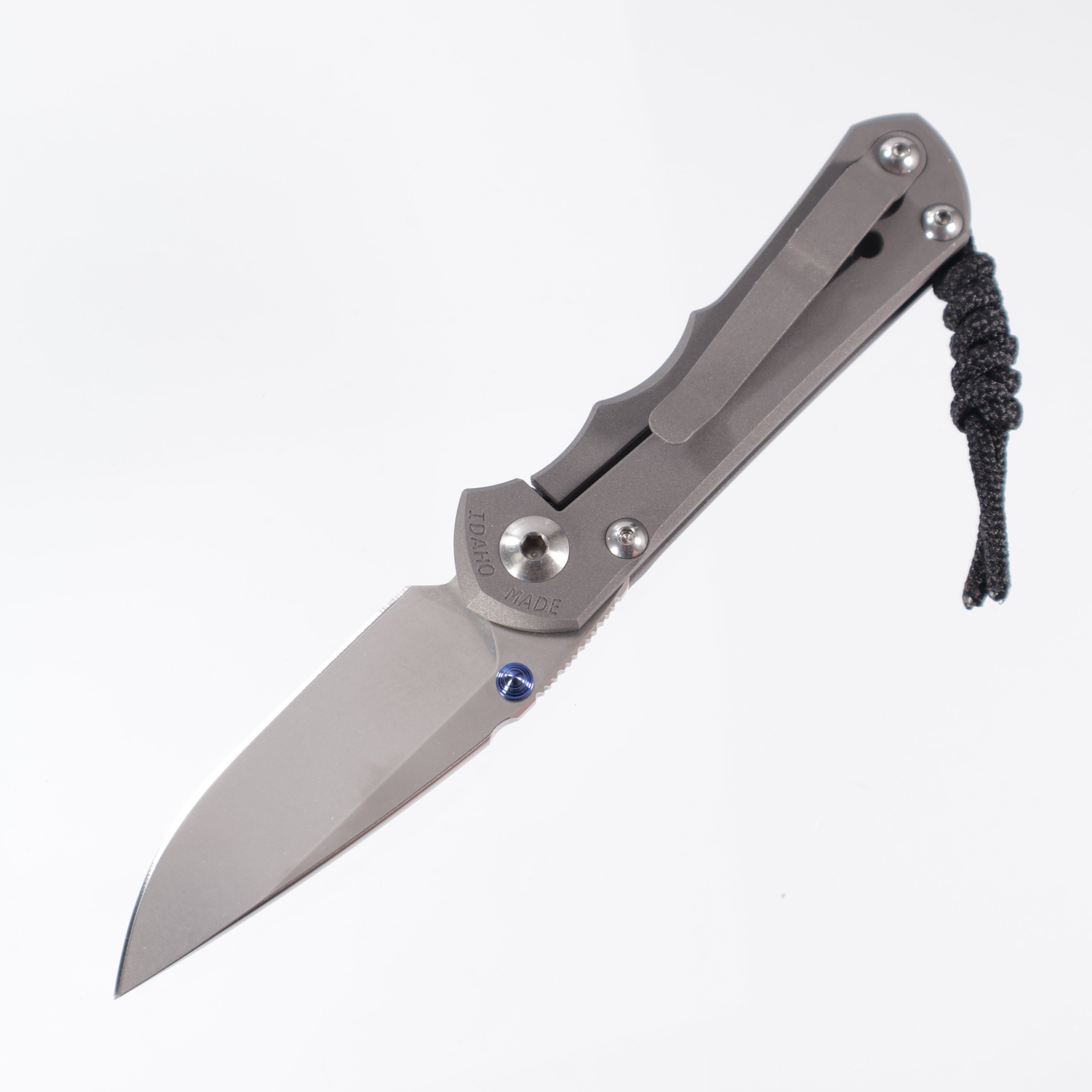 Chris Reeve Small Inkosi - Plain Titanium - Drop Point Stonewash Magnacut - SIN-1000