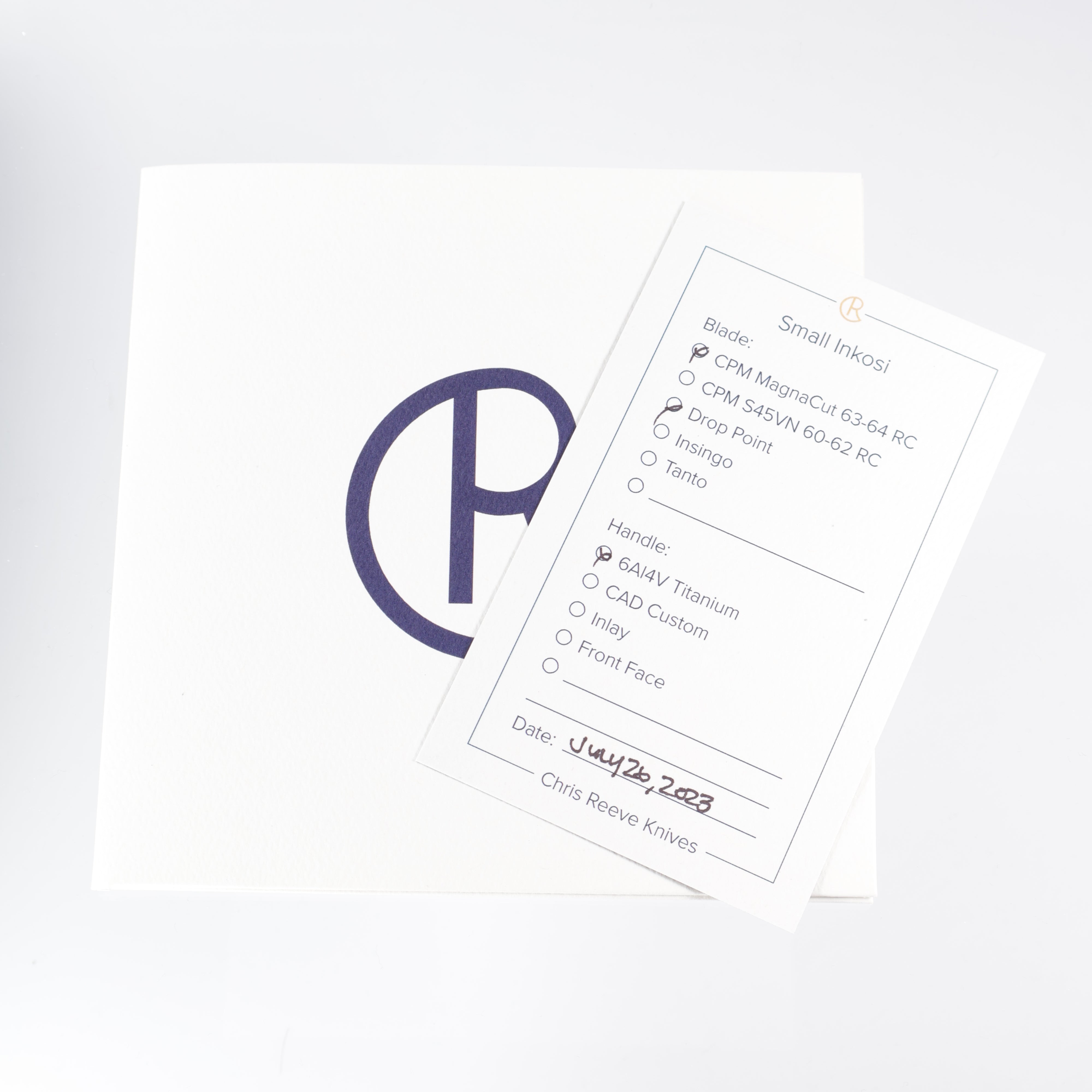 Chris Reeve Small Inkosi - Plain Titanium - Drop Point Stonewash Magnacut - SIN-1000