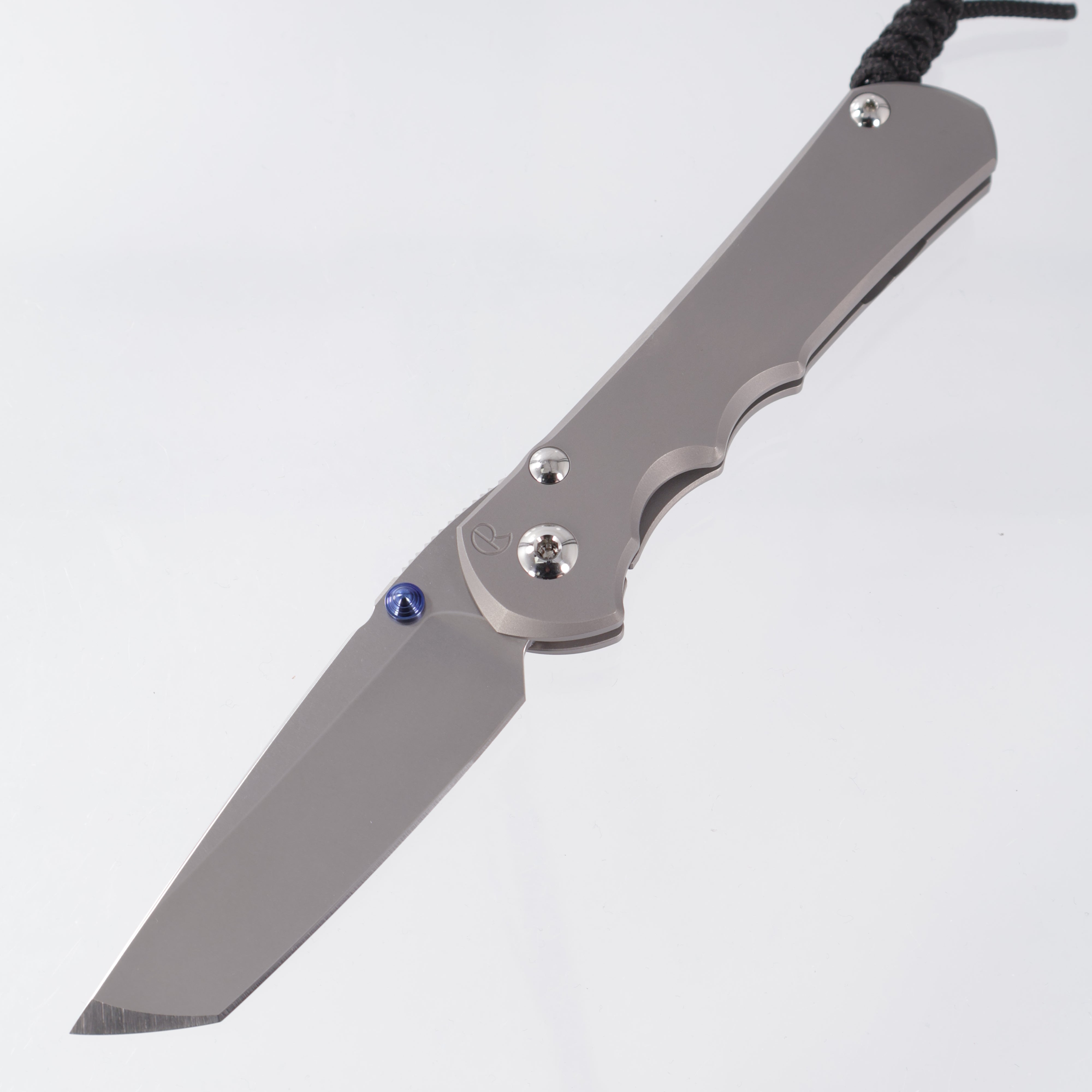 Chris Reeve CRK Large Inkosi Plain - Tanto Magnacut Stonewash - Glass Blasted Titanium Handle - LIN-1130