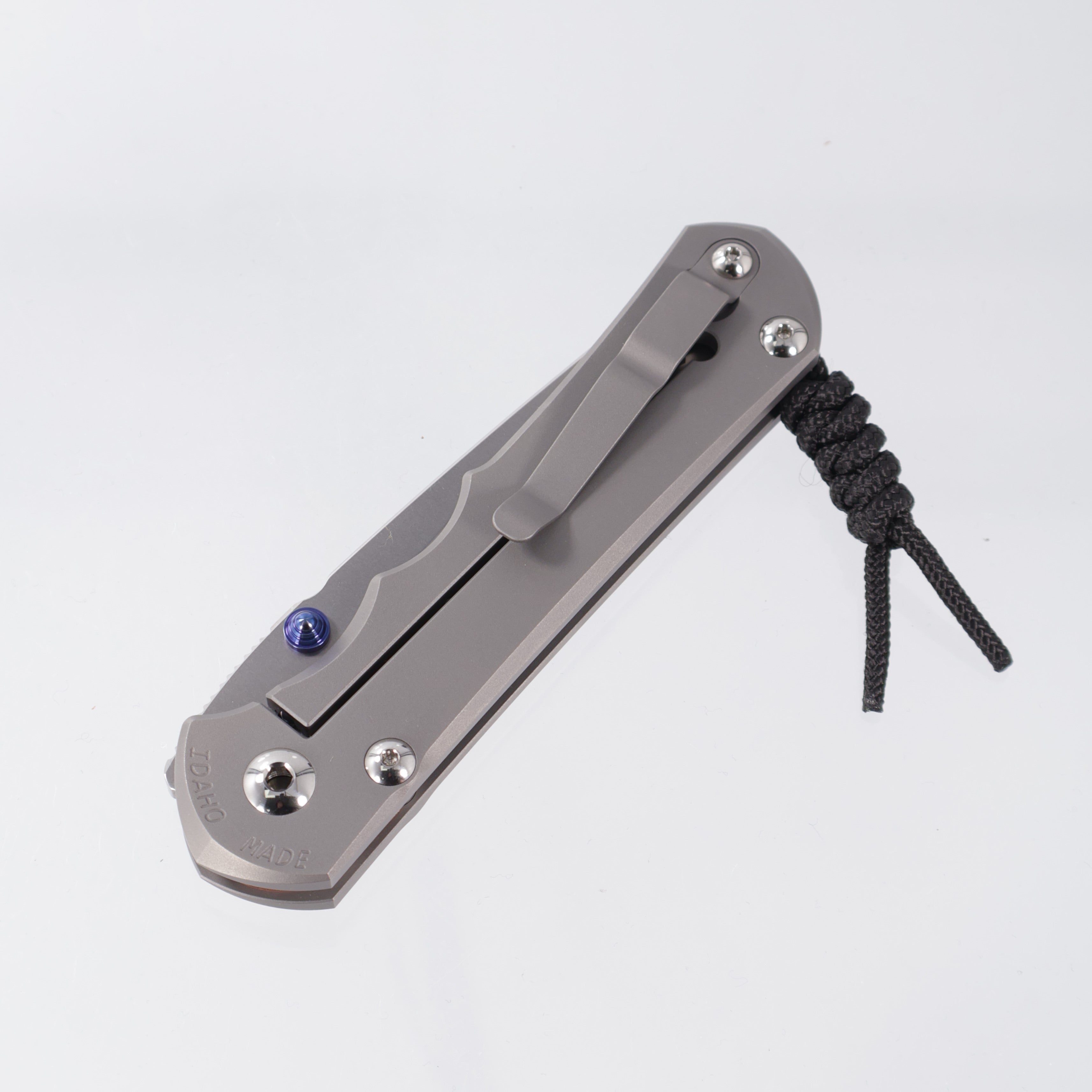 Chris Reeve CRK Large Inkosi Plain - Tanto Magnacut Stonewash - Glass Blasted Titanium Handle - LIN-1130