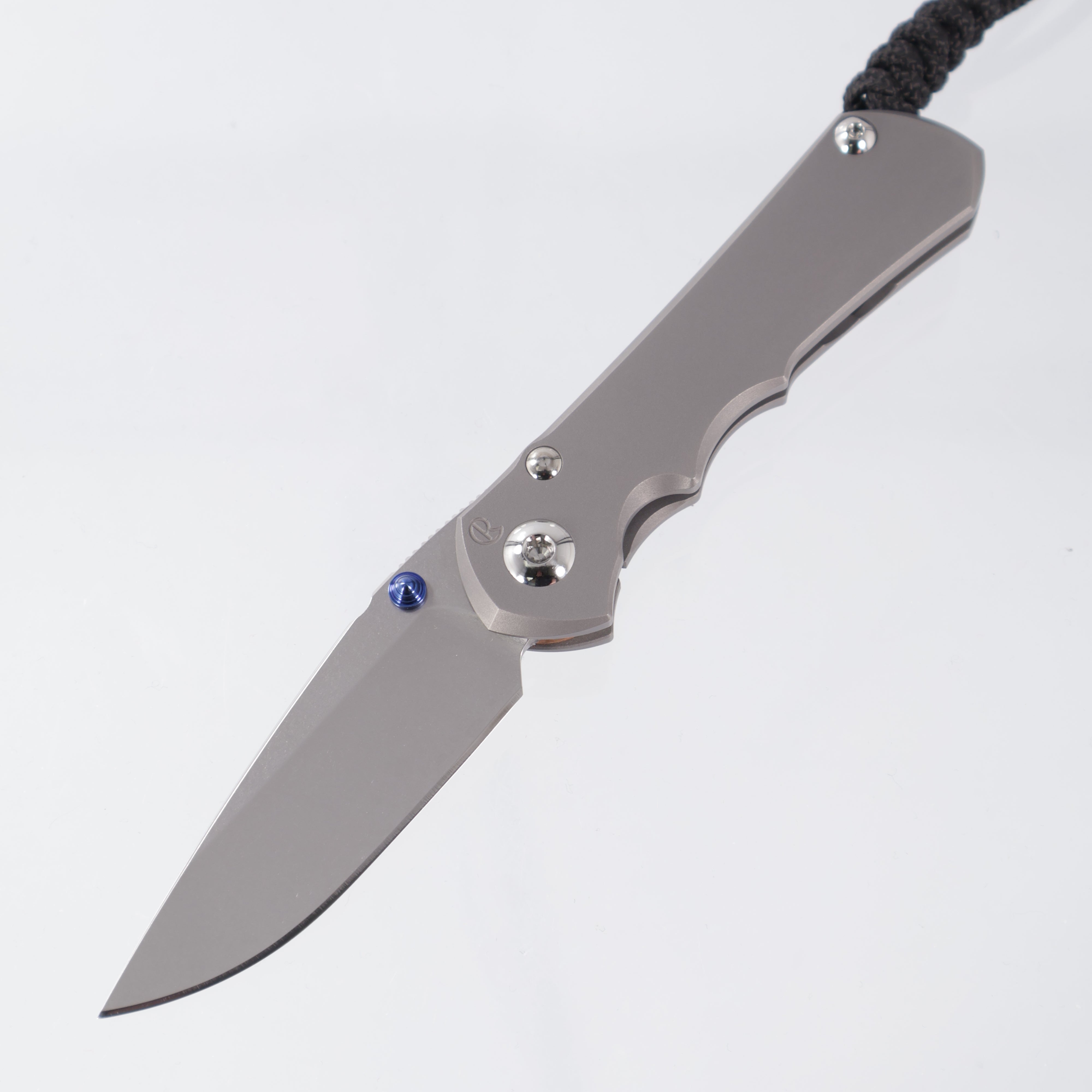 Chris Reeve CRK Small Inkosi Plain - Drop Point Magnacut Stonewash - Glass Blasted Titanium Handle - SIN-1108