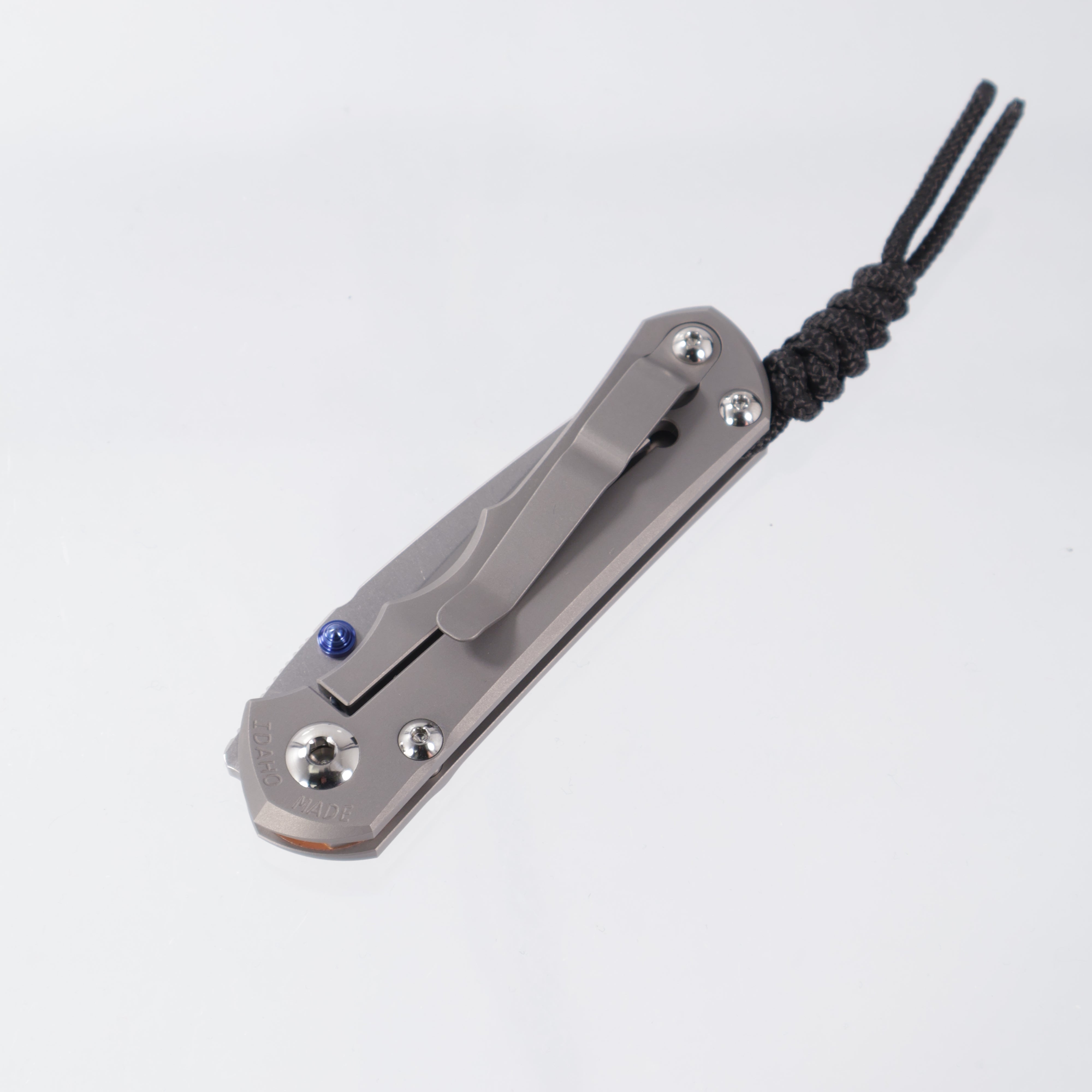 Chris Reeve CRK Small Inkosi Plain - Drop Point Magnacut Stonewash - Glass Blasted Titanium Handle - SIN-1108