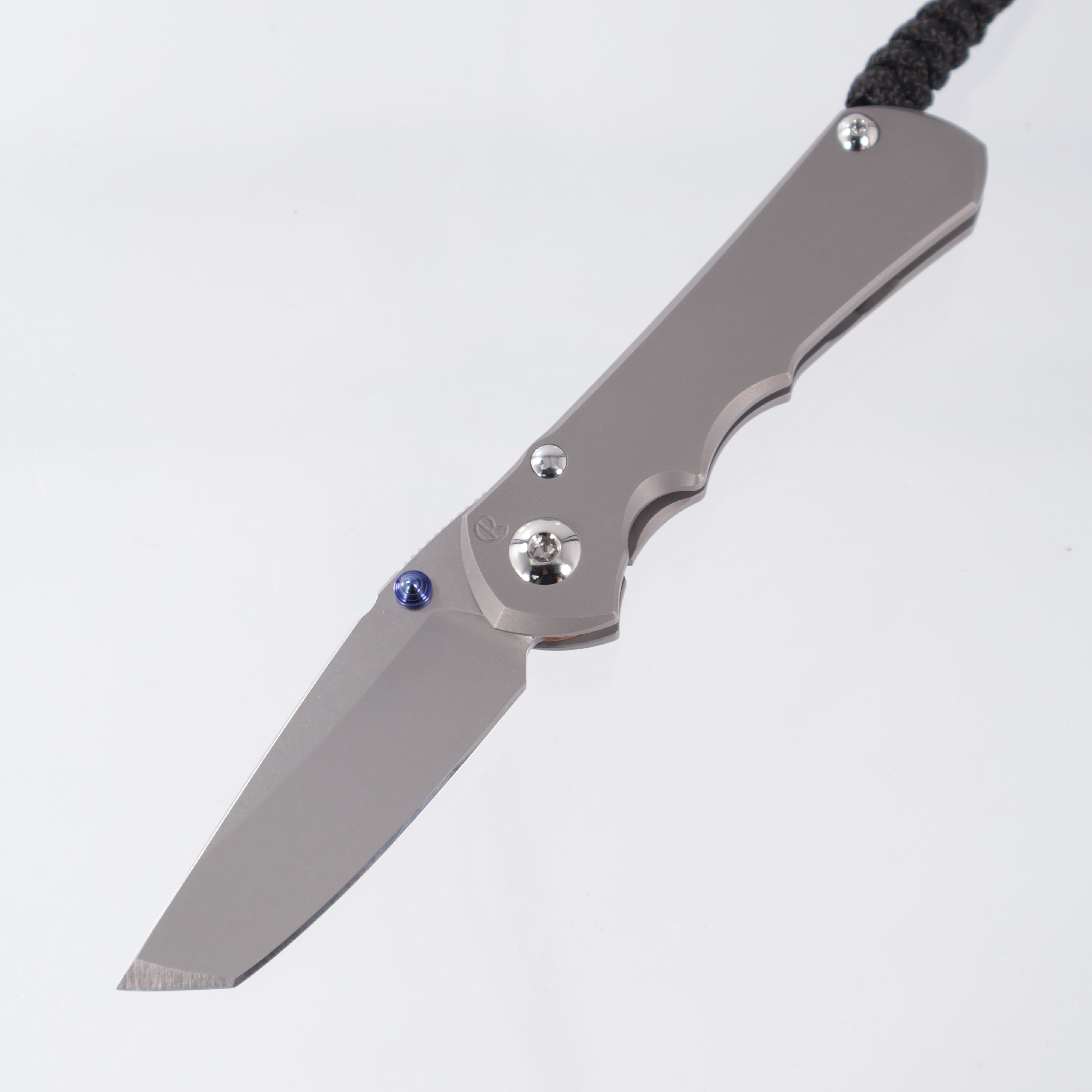 Chris Reeve CRK Small Inkosi Plain - Tanto Magnacut Stonewash - Glass Blasted Titanium Handle - SIN-1130
