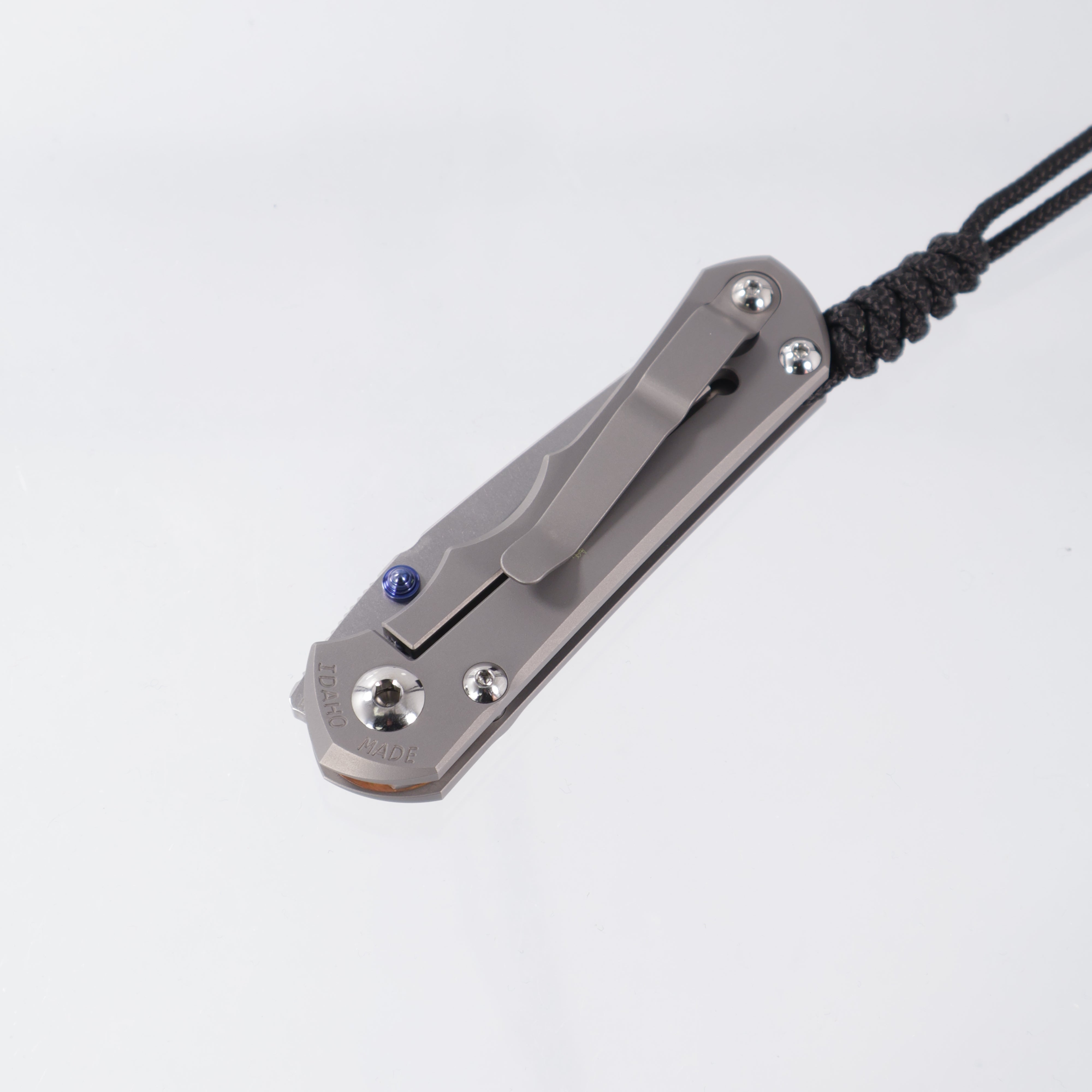 Chris Reeve CRK Small Inkosi Plain - Tanto Magnacut Stonewash - Glass Blasted Titanium Handle - SIN-1130