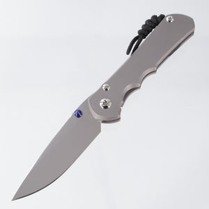 Chris Reeve CRK Large Inkosi Plain - Drop Point Magnacut Stonewash - Glass Blasted Titanium Handle - LIN-1108