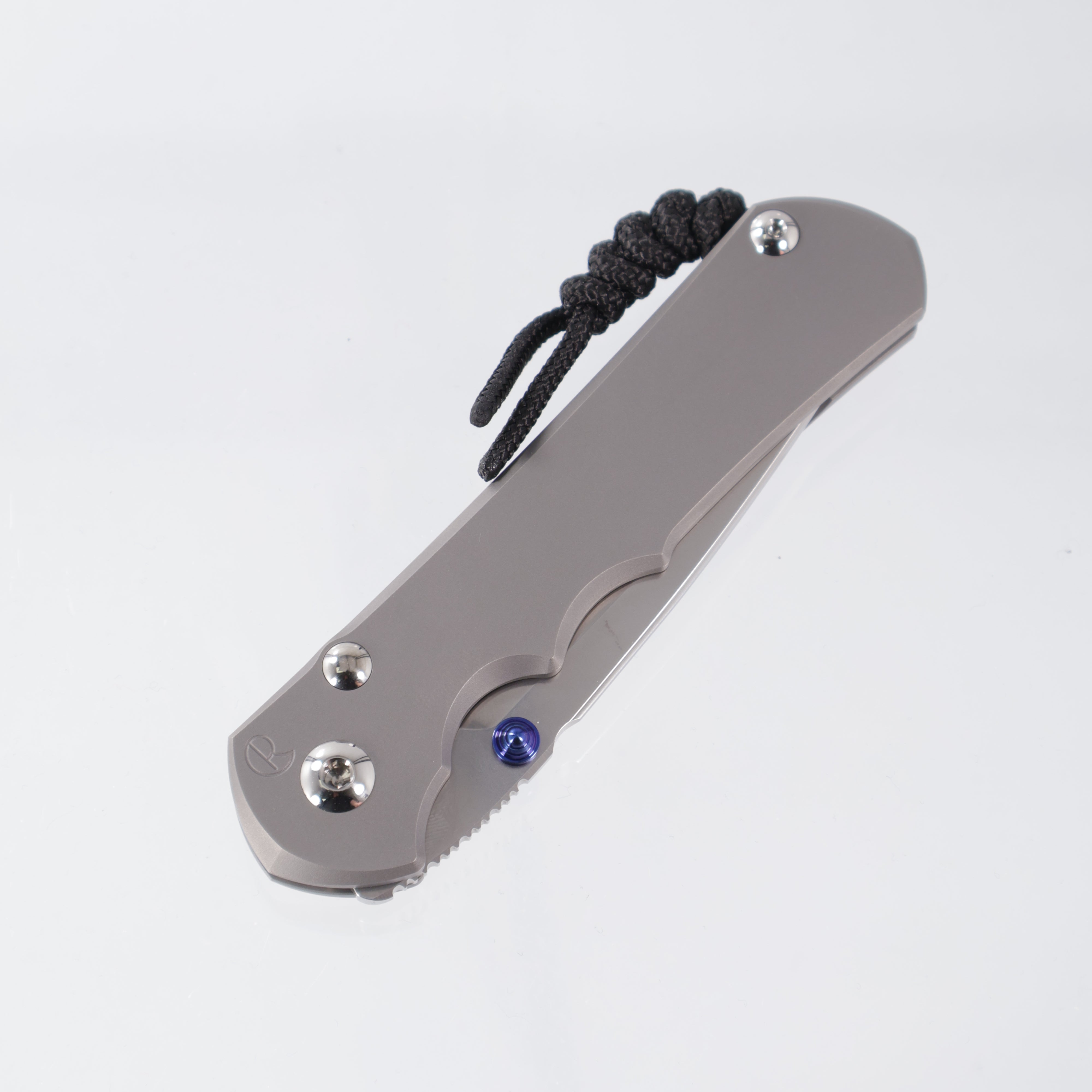 Chris Reeve CRK Large Inkosi Plain - Drop Point Magnacut Stonewash - Glass Blasted Titanium Handle - LIN-1108