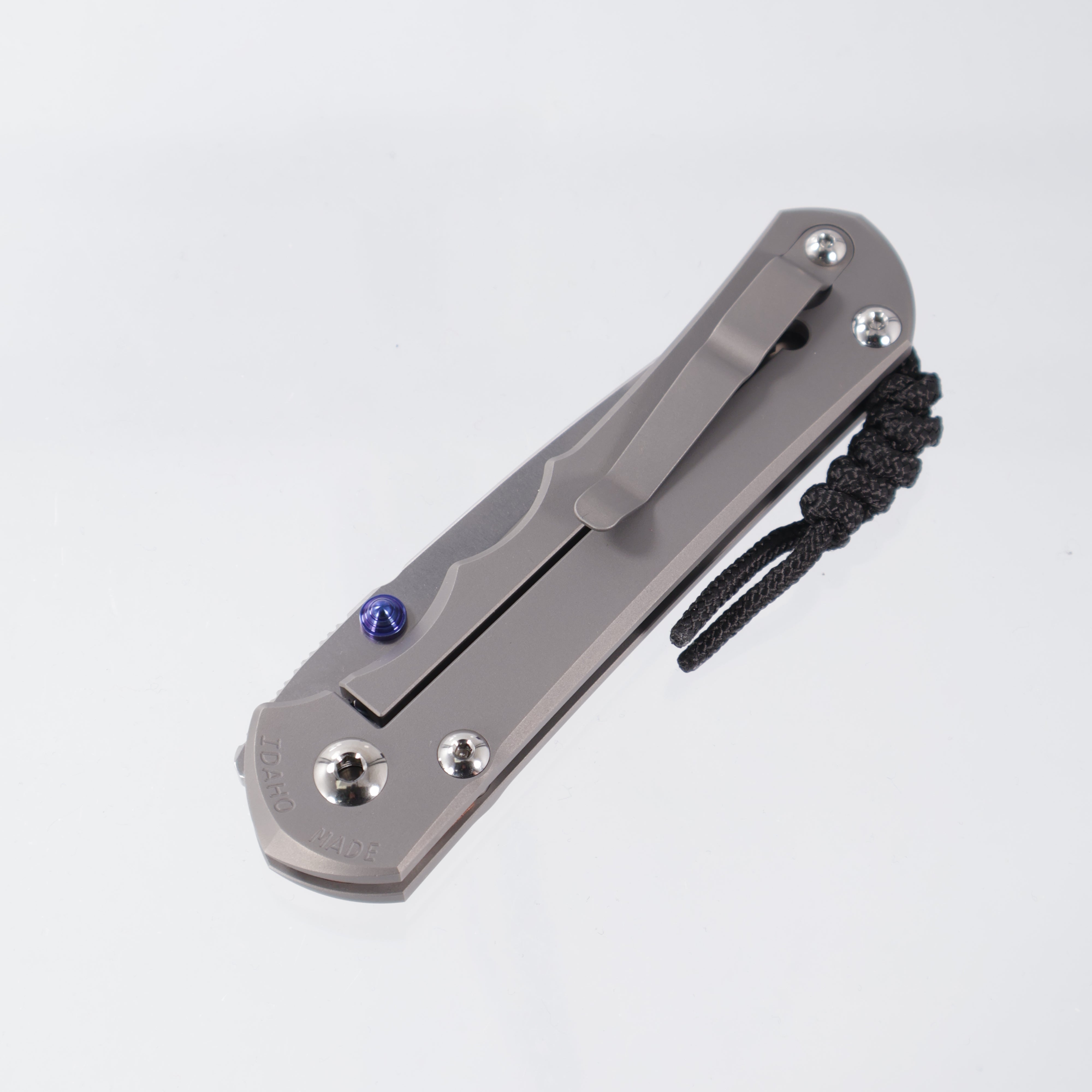 Chris Reeve CRK Large Inkosi Plain - Drop Point Magnacut Stonewash - Glass Blasted Titanium Handle - LIN-1108