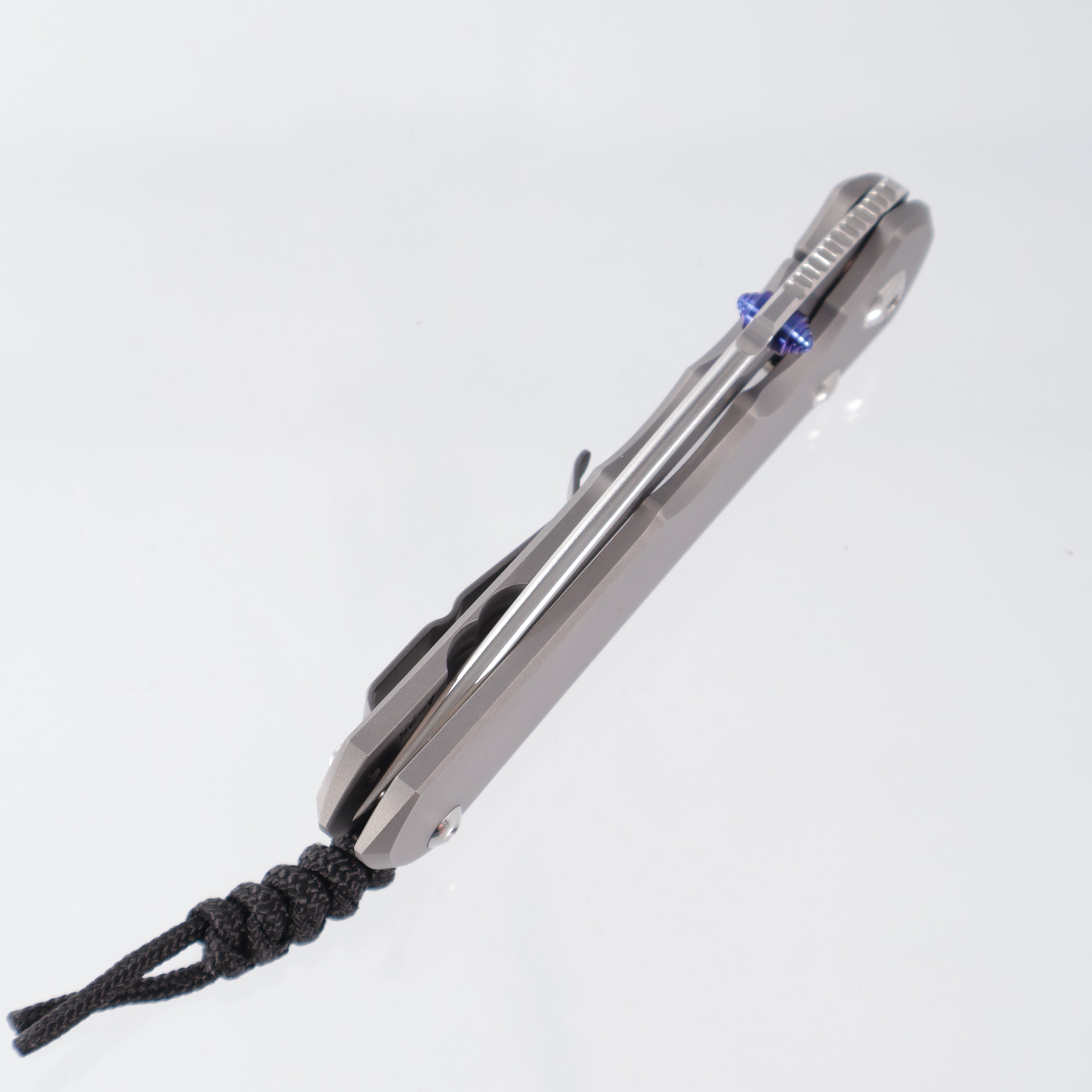 Chris Reeve CRK Large Inkosi Plain - Drop Point Magnacut Stonewash - Glass Blasted Titanium Handle - LIN-1108